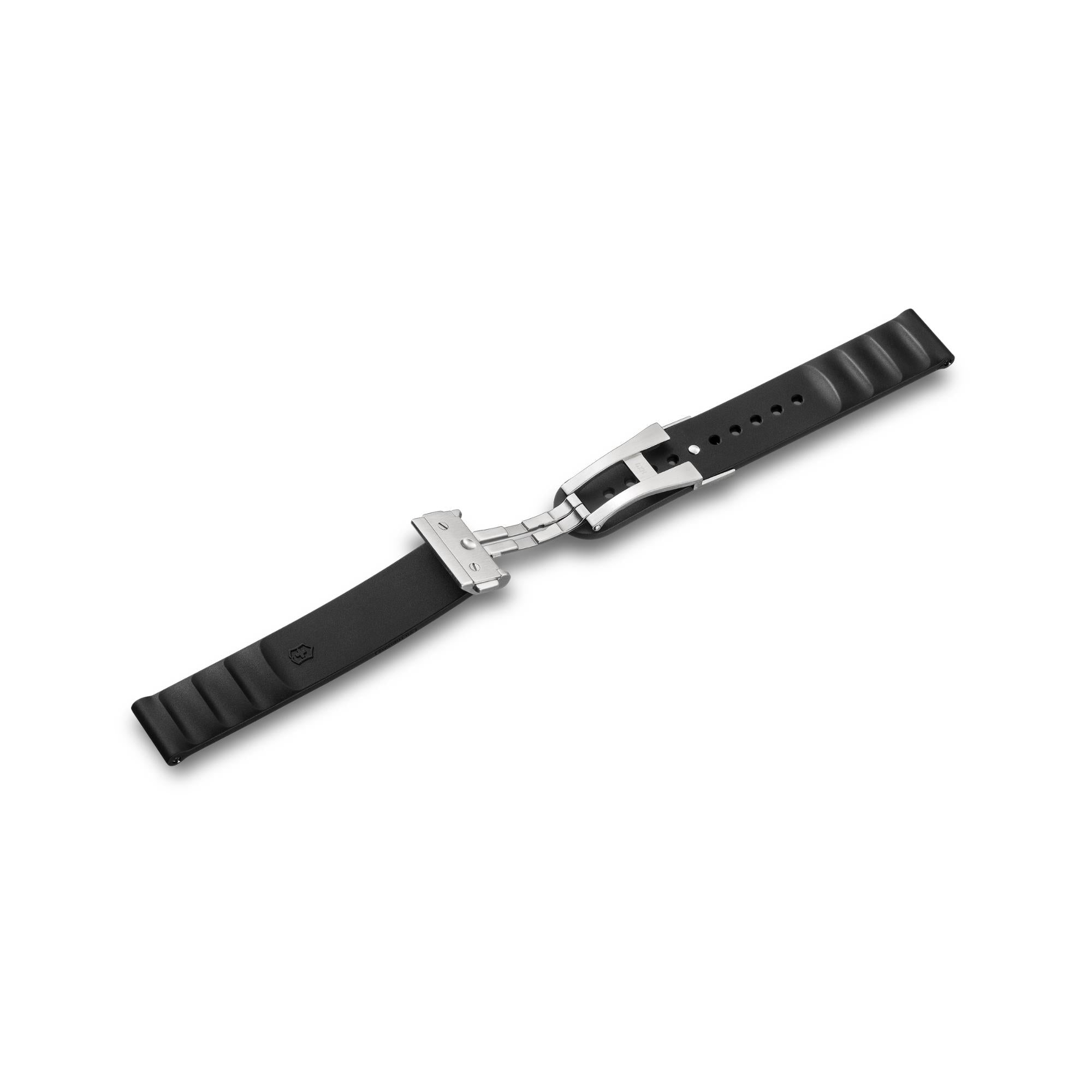 Victorinox Genuine Rubber 16mm Black Small Watch Strap D2-DC V.60077