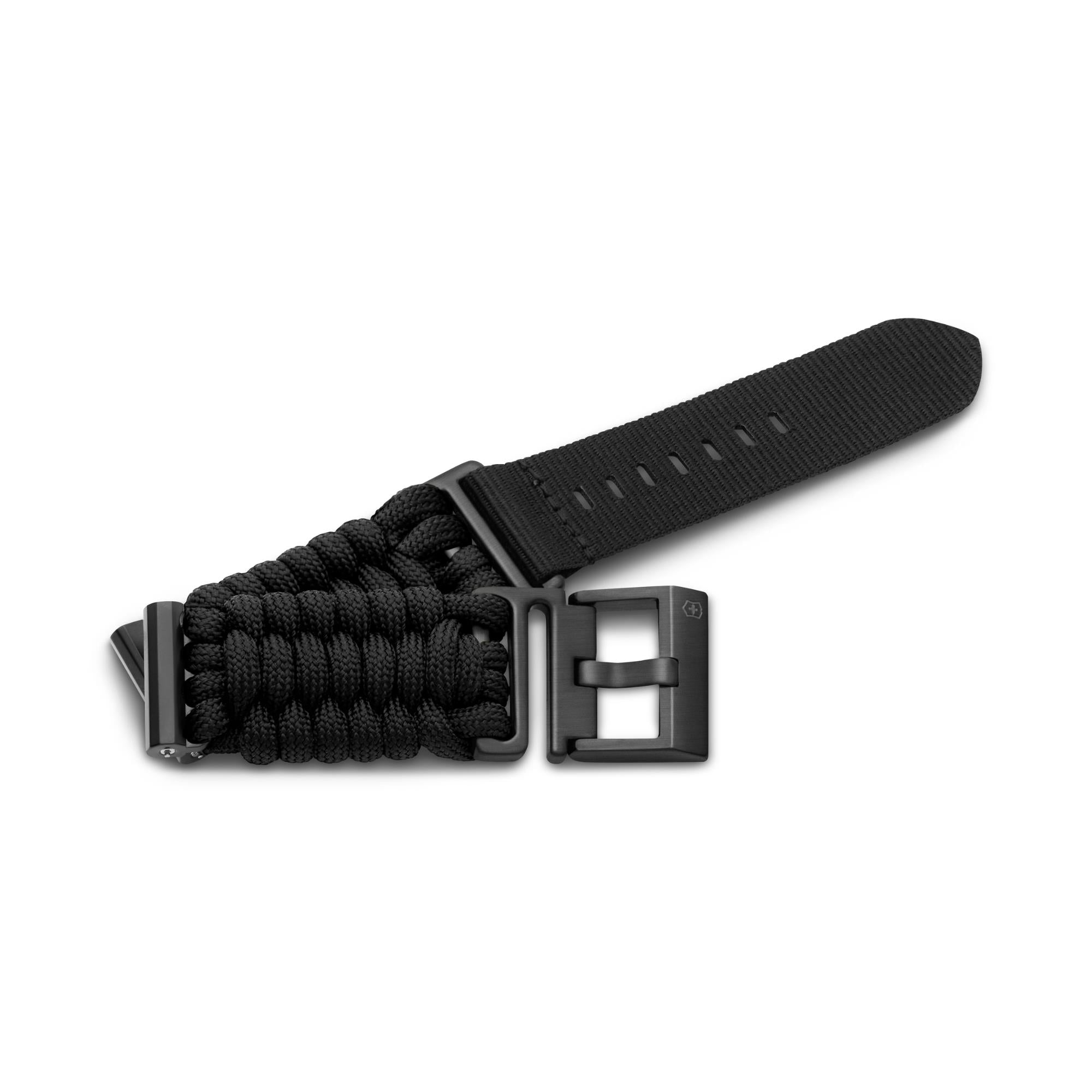 Victorinox Handwoven Paracord 21mm Black Watch Strap D1 V.60047