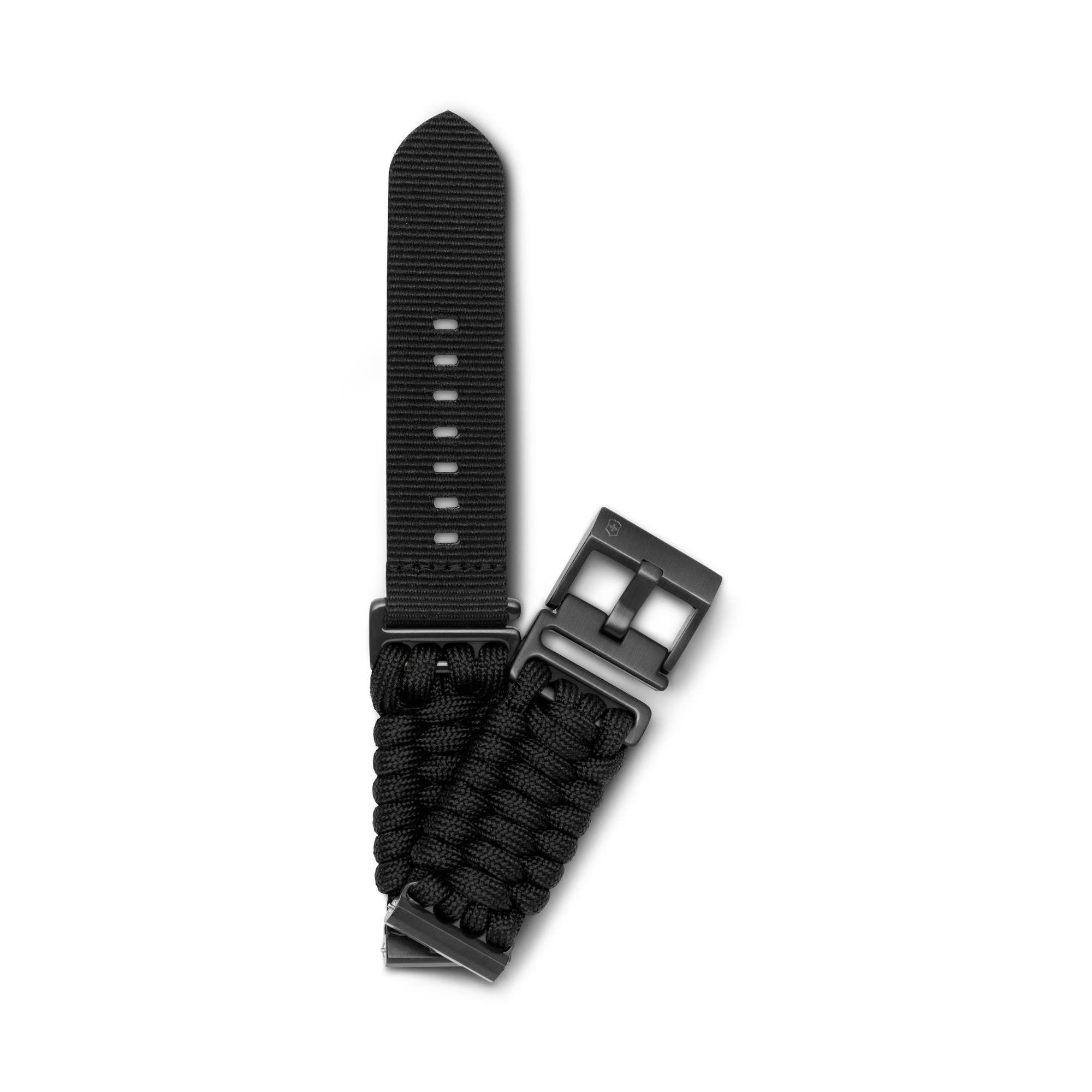 Victorinox Handwoven Paracord 21mm Black Watch Strap D1 V.60047