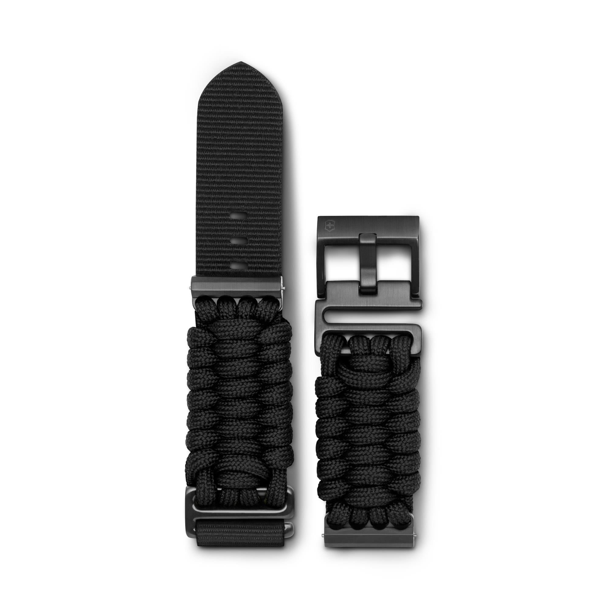 Victorinox Handwoven Paracord 21mm Black Watch Strap D1 V.60047