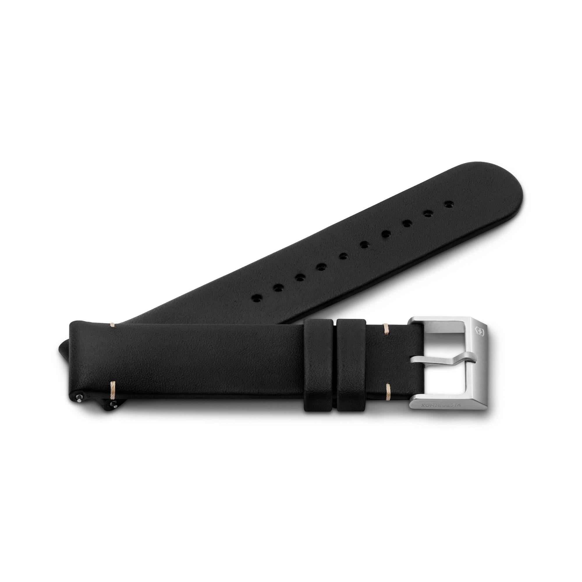 Victorinox Genuine Letaher 21mm Black Watch Strap D1 V.60038