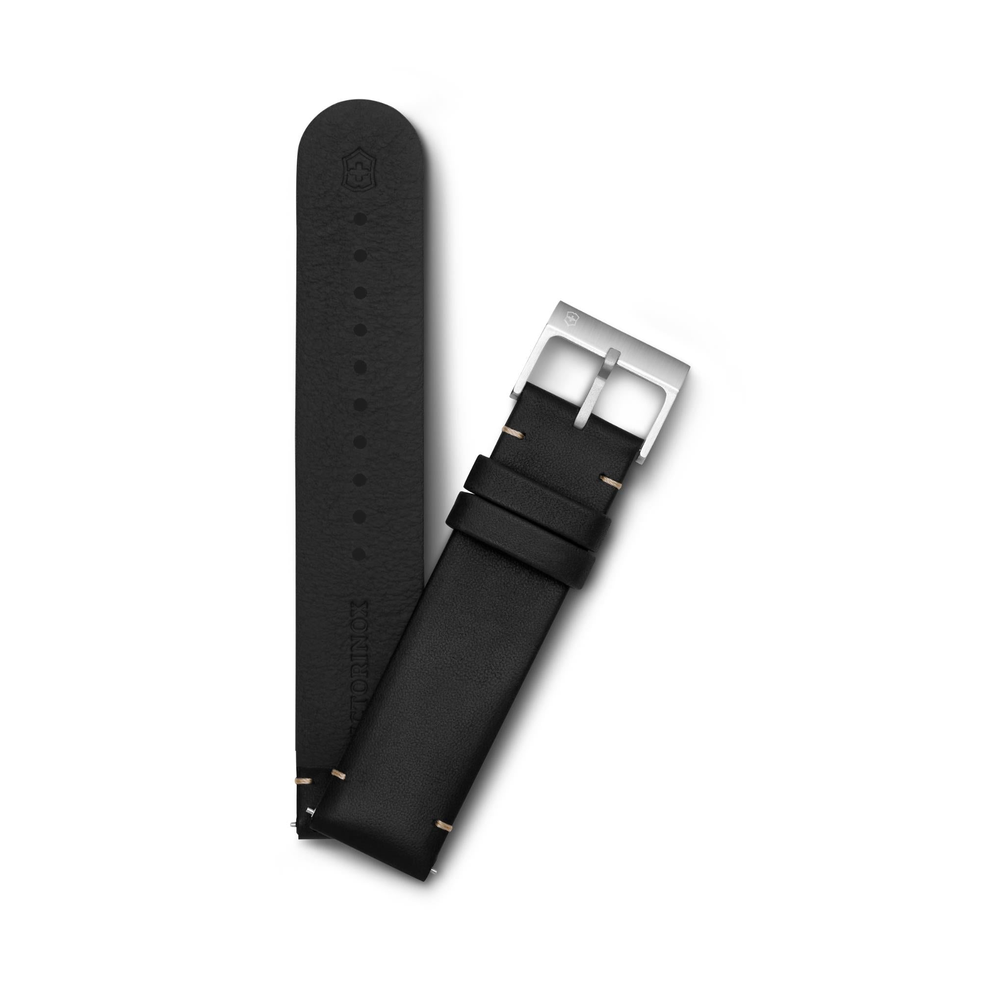 Victorinox Genuine Letaher 21mm Black Watch Strap D1 V.60038