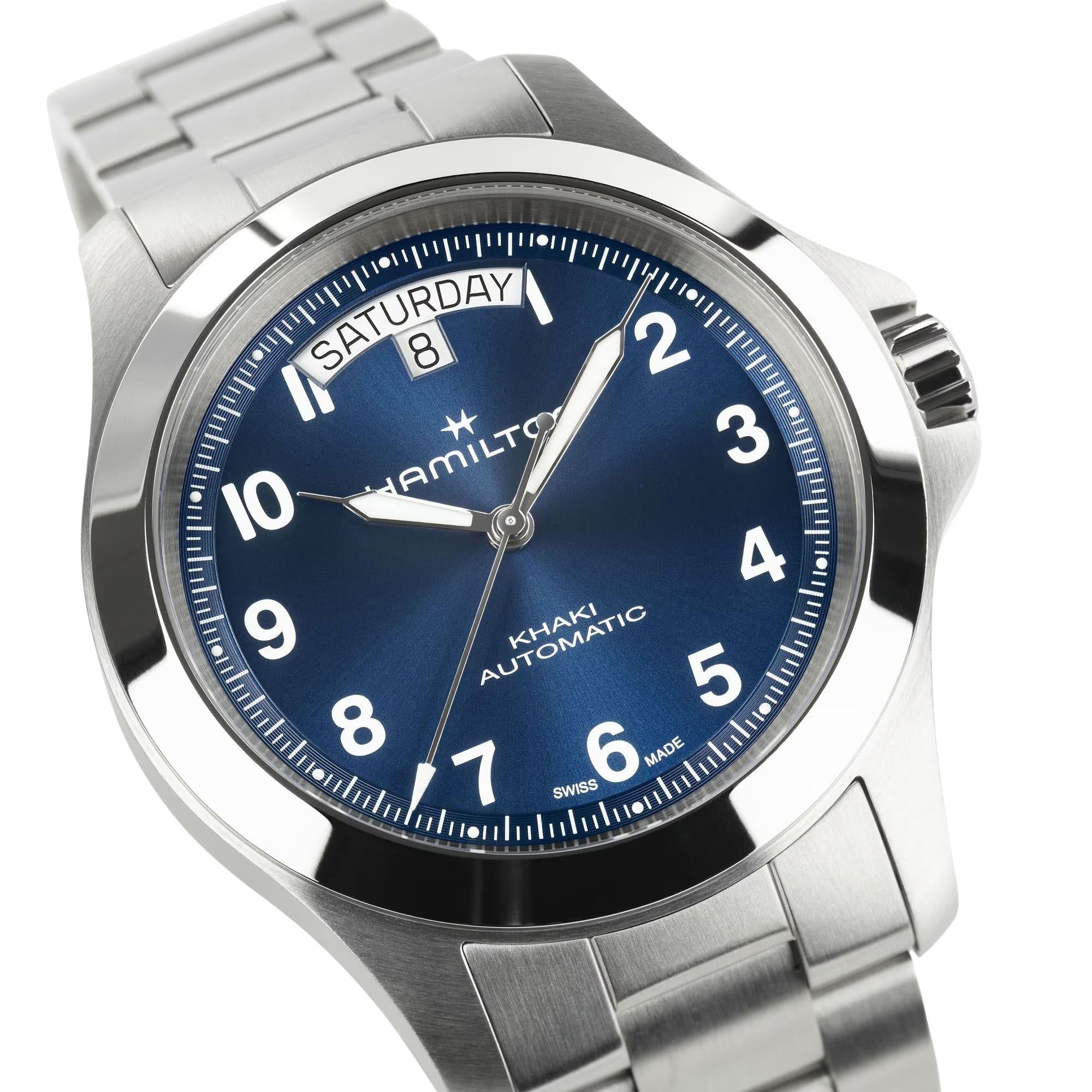 Hamilton Khaki Field 40mm Blue Steel Mens Automatic Watch H64475140