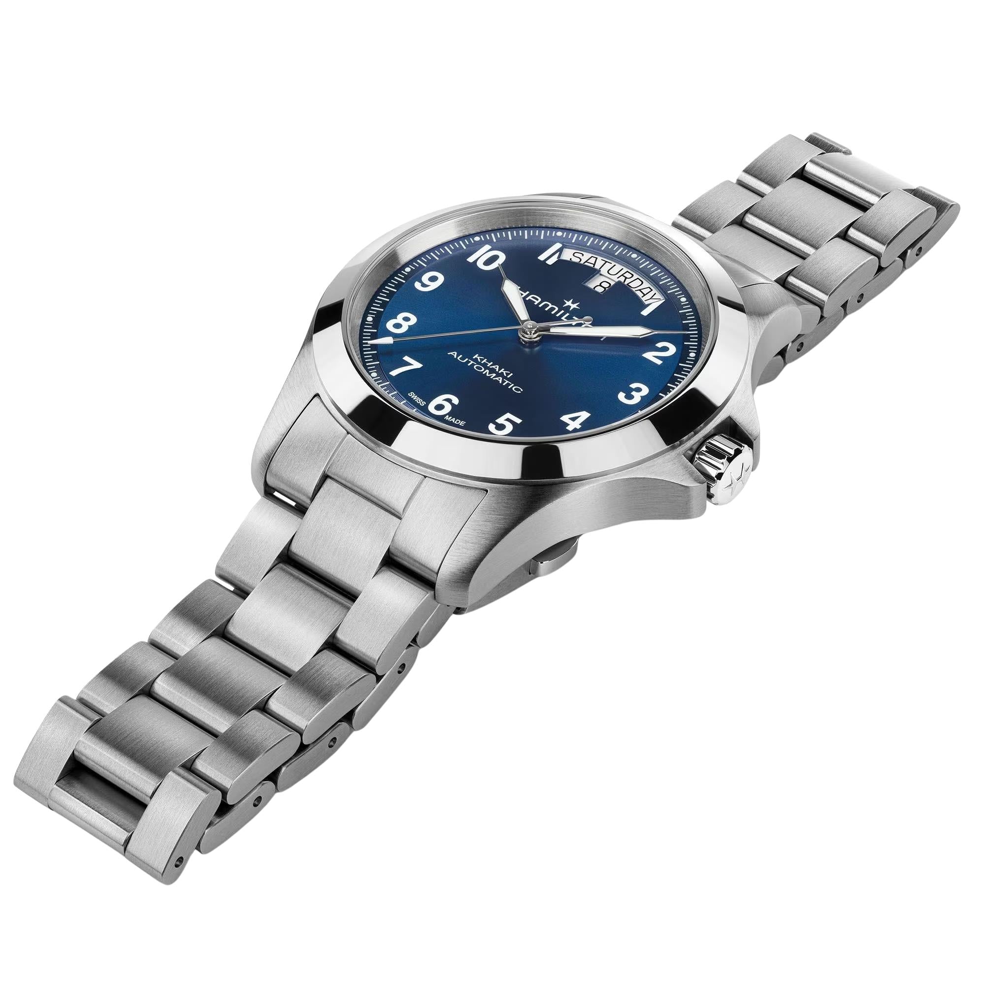 Hamilton Khaki Field 40mm Blue Steel Mens Automatic Watch H64475140