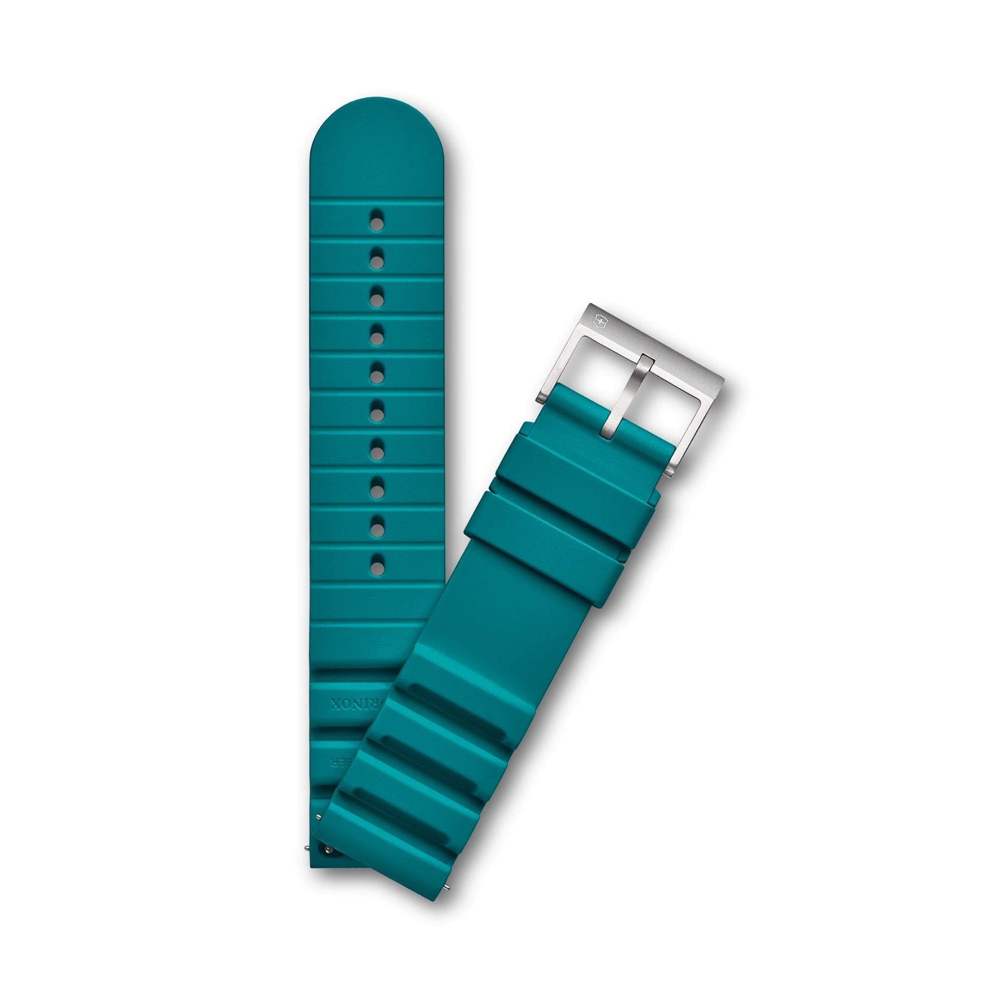 Victorinox Genuine High-Quality Teal 21mm Rubber D3 (FKM) V.60101