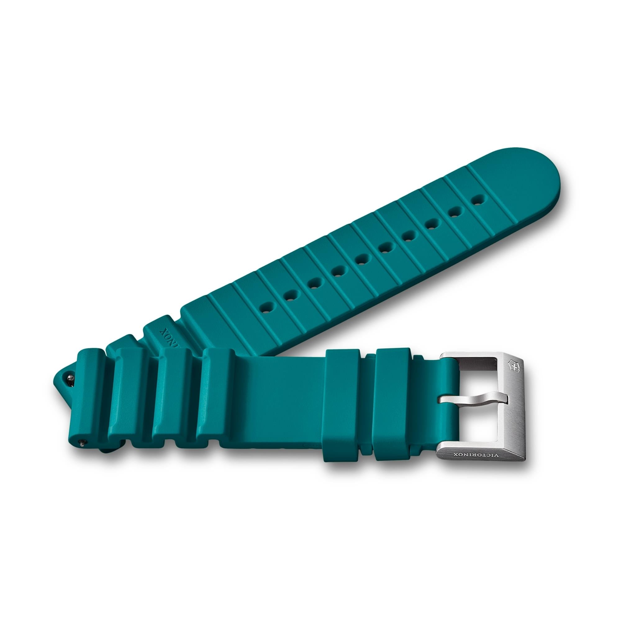 Victorinox Genuine High-Quality Teal 21mm Rubber D3 (FKM) V.60101