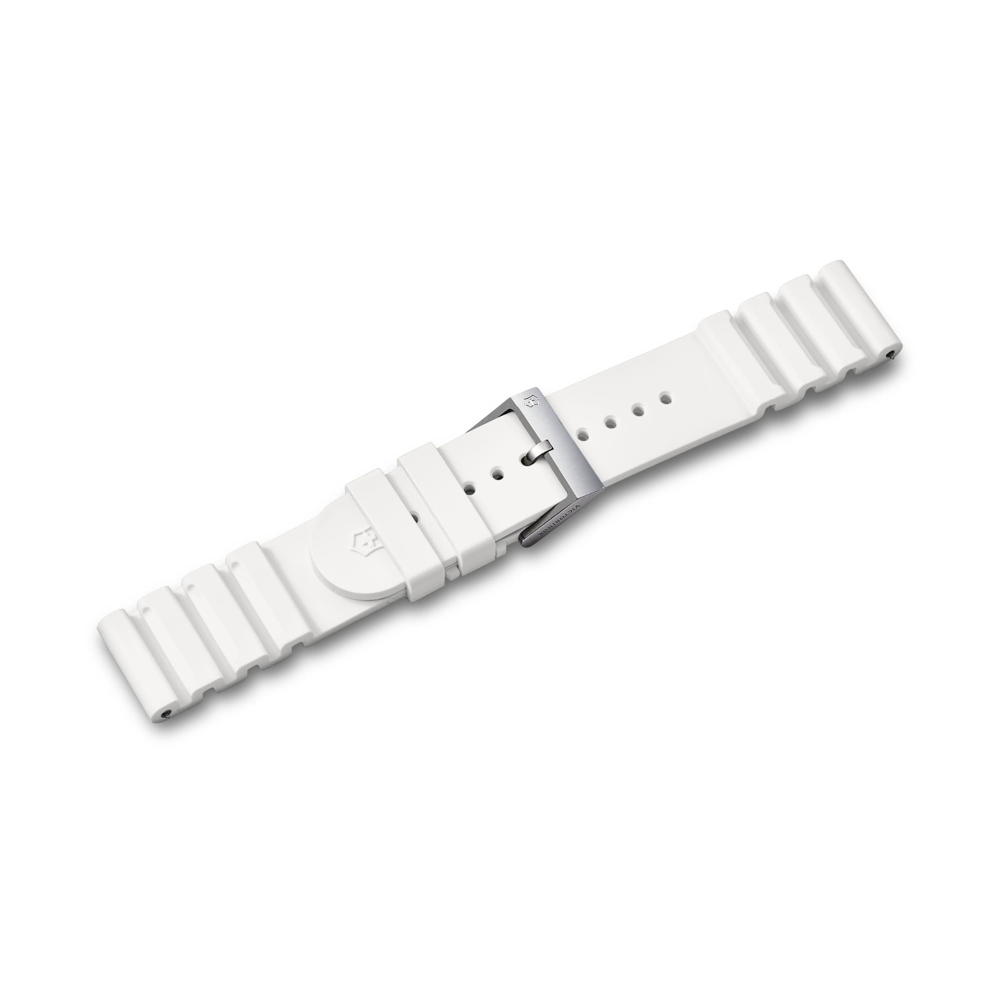 Victorinox Extensible Genuine High-Quality White 21mm Rubber Strap D3 (FKM) V.60099