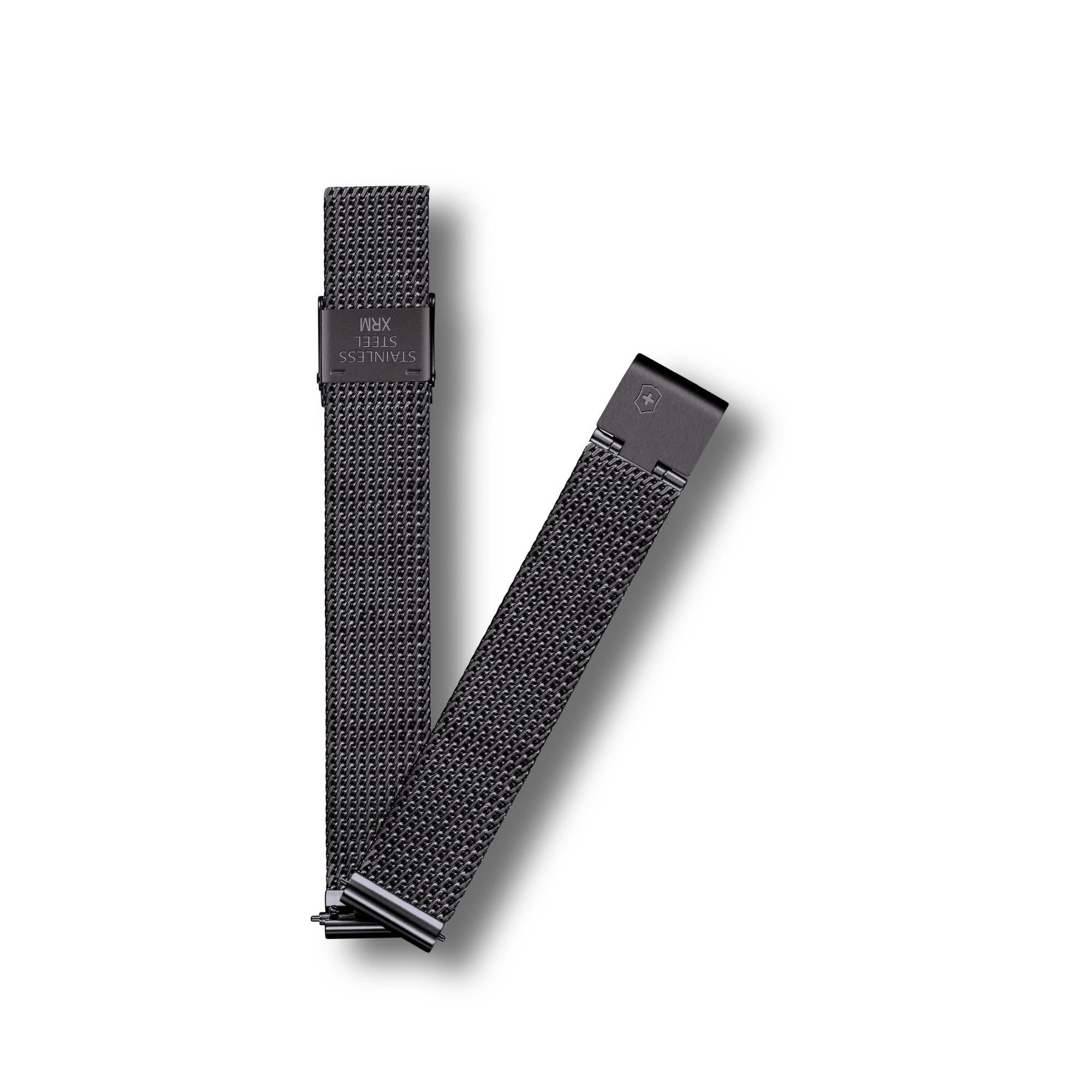 Victorinox High-Quality Black PVD Small 16mm Mesh Watch Strap D1 V.60094