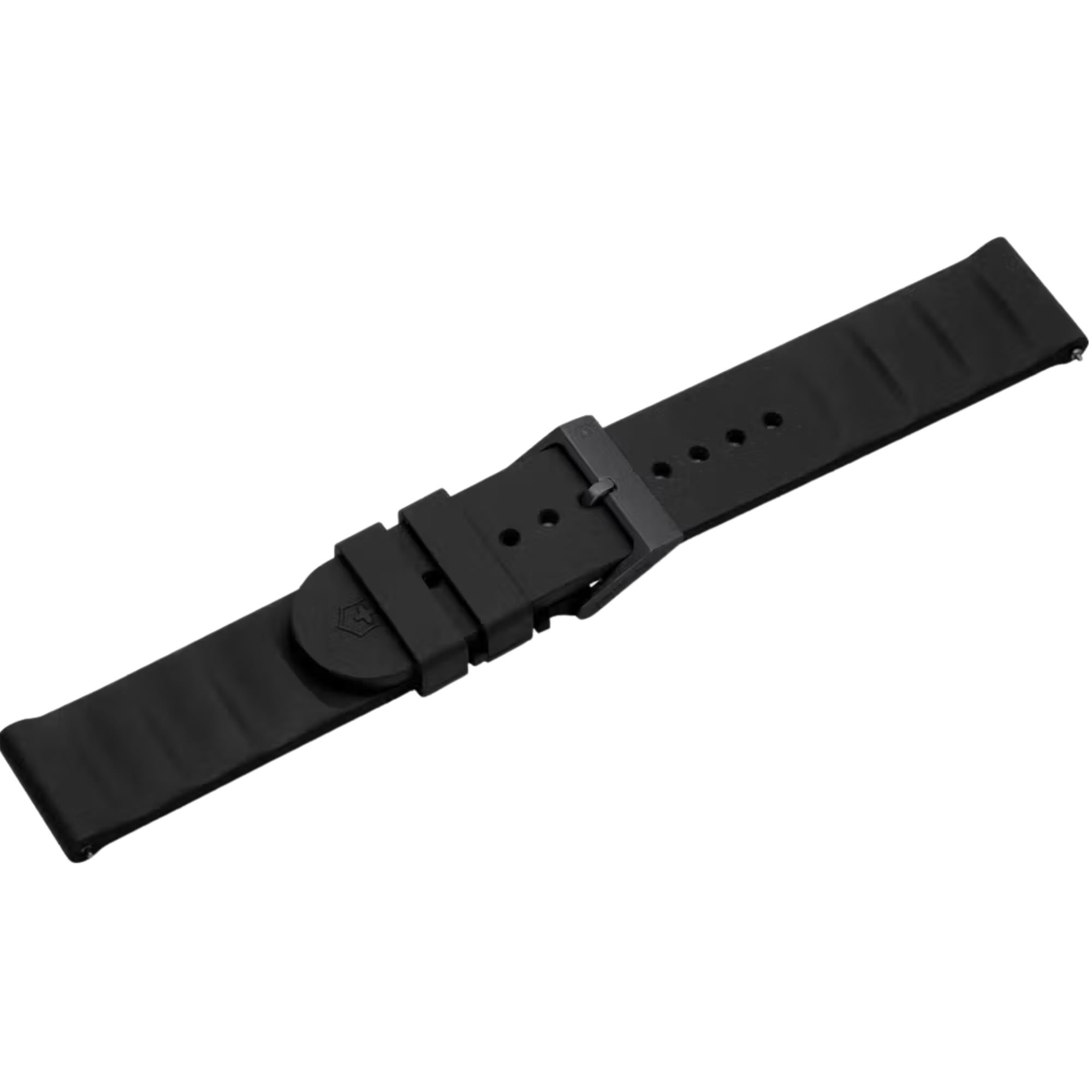 Victorinox Black 21mm Yellow Pad Rubber Watch Strap D2 V.60045