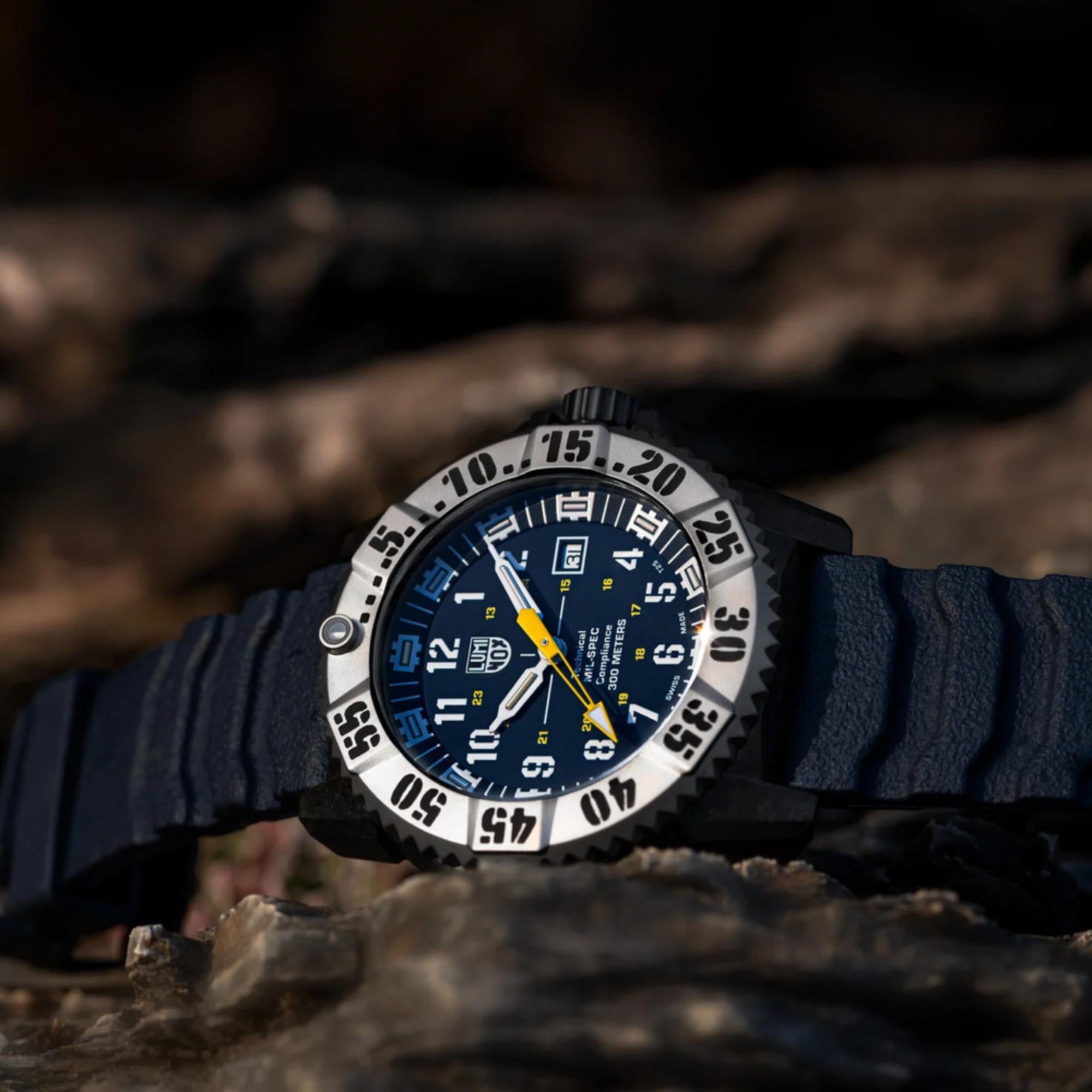 Luminox MIL-SPEC 46mm Blue Dial Rubber Mens Quartz Watch XL.3355.SET