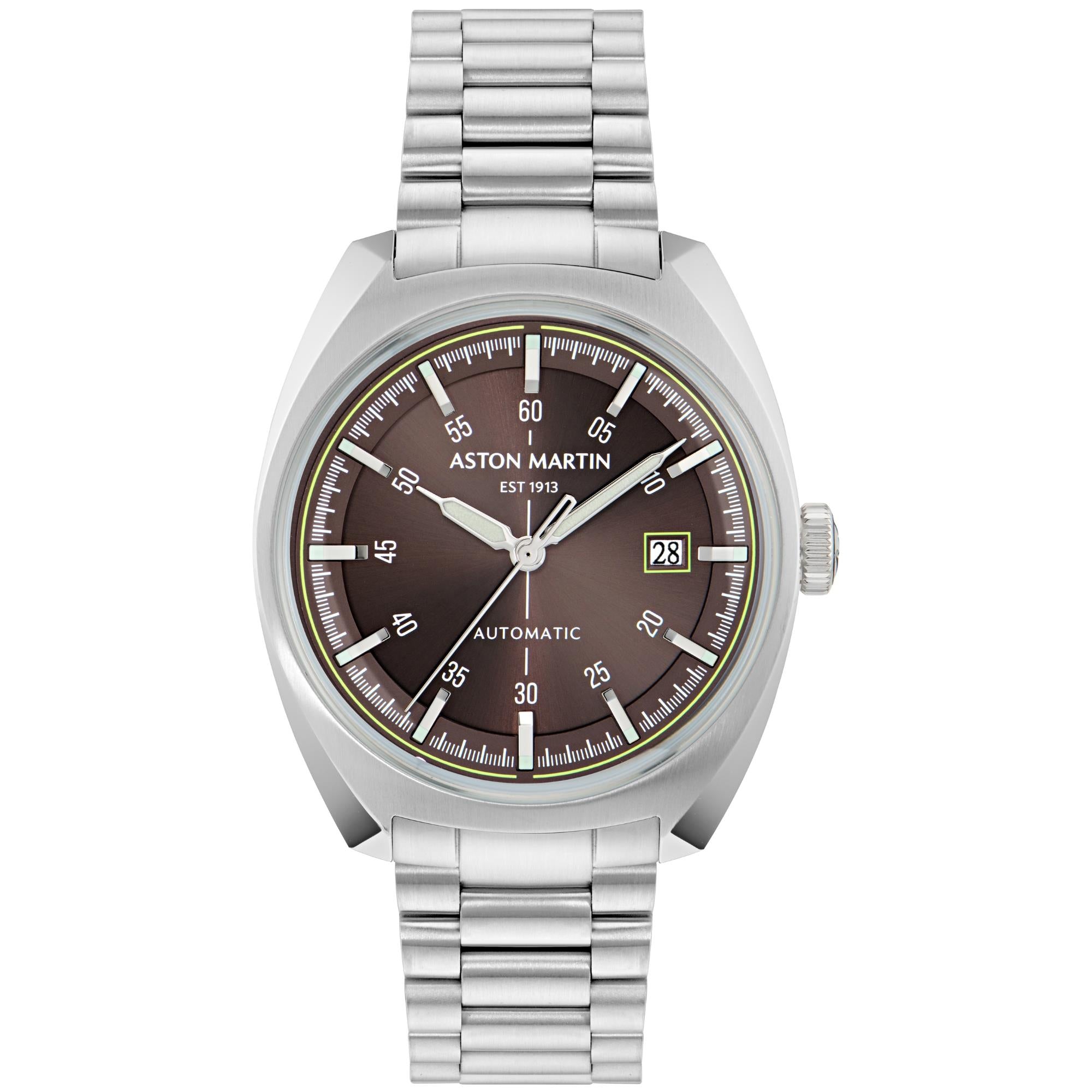 Aston Martin Timeless TS2 41mm RSST Case Light Brown Dial RSST Bracelet Mens Automatic Watch MTTS2S602