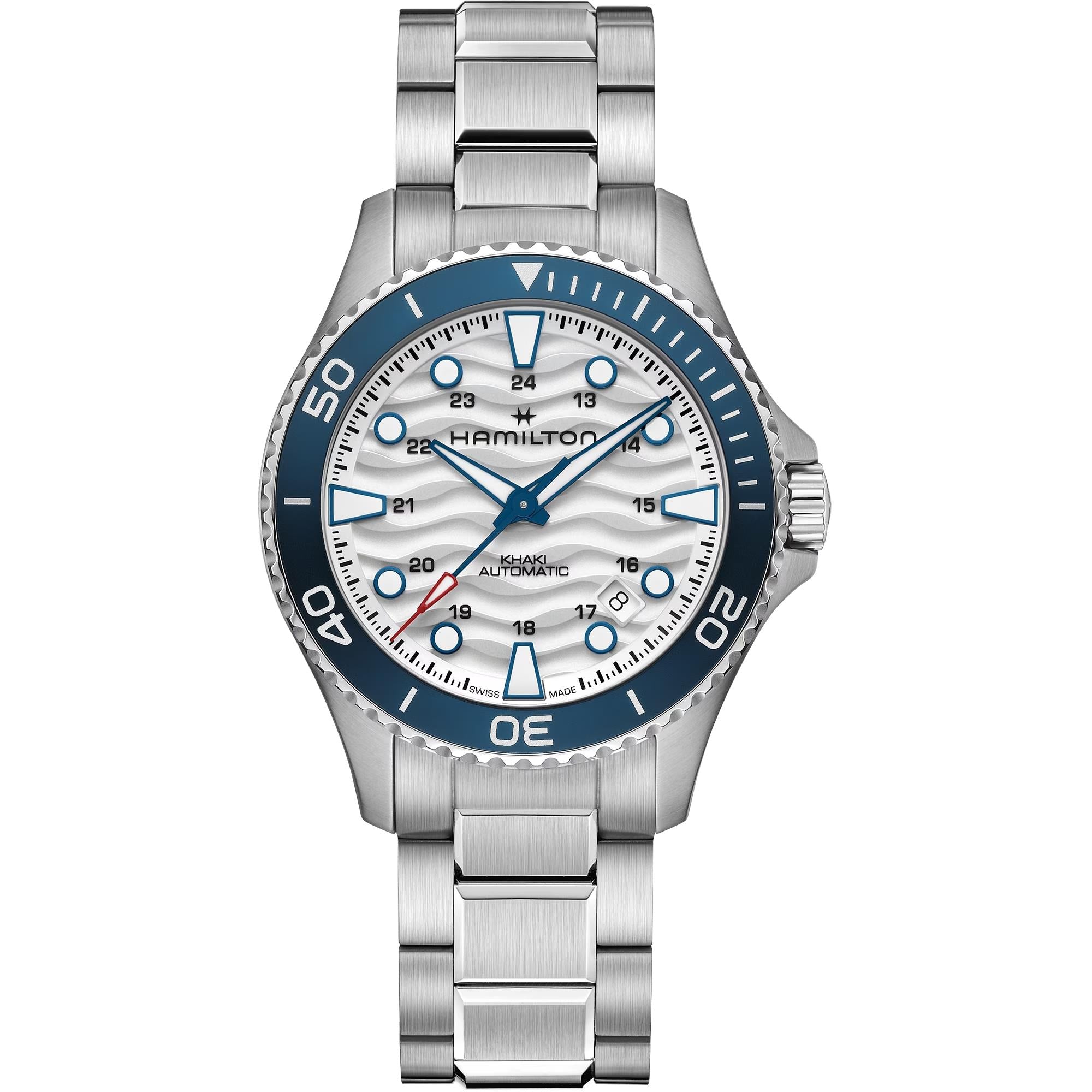Hamilton Khaki Navy Scuba 40mm White Dial Steel Mens Automatic Watch H82425110