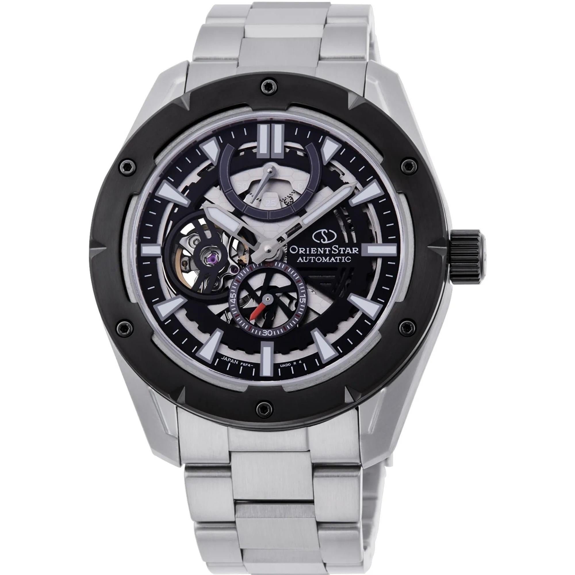 Orient Star Avant-Garde 43mm Skeleton Black Dial Steel Mens Automatic Watch RE-AV0A01B00B