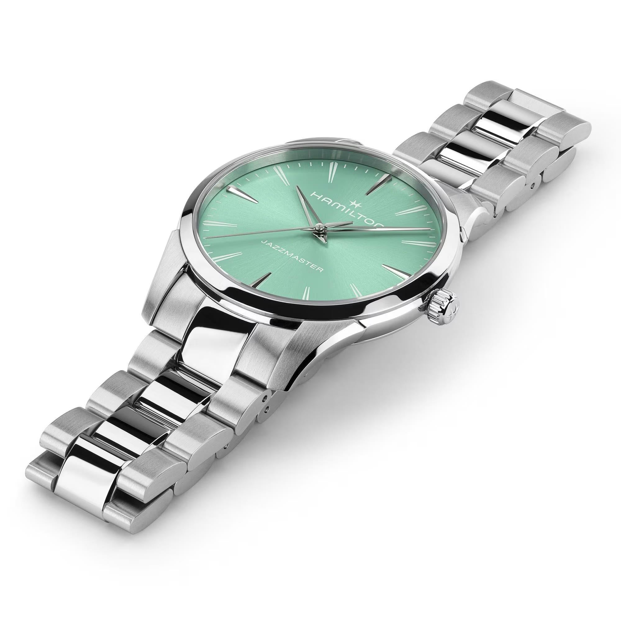 Hamilton Jazzmaster 40mm Blue Dial Steel Mens Quartz Watch H32461161