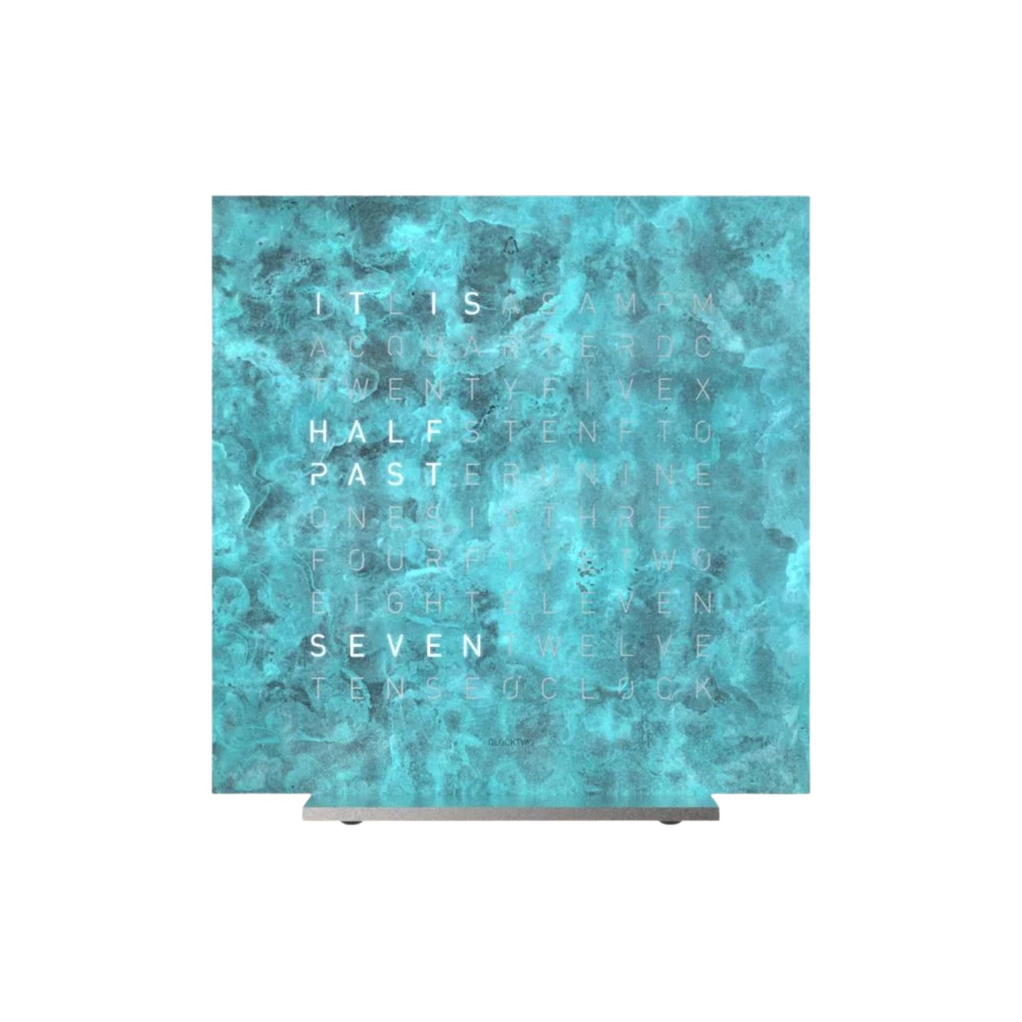 QLOCKTWO Earth 13.5 Creators Edition Vintage Copper English Table Clock T4SENVICO-UK