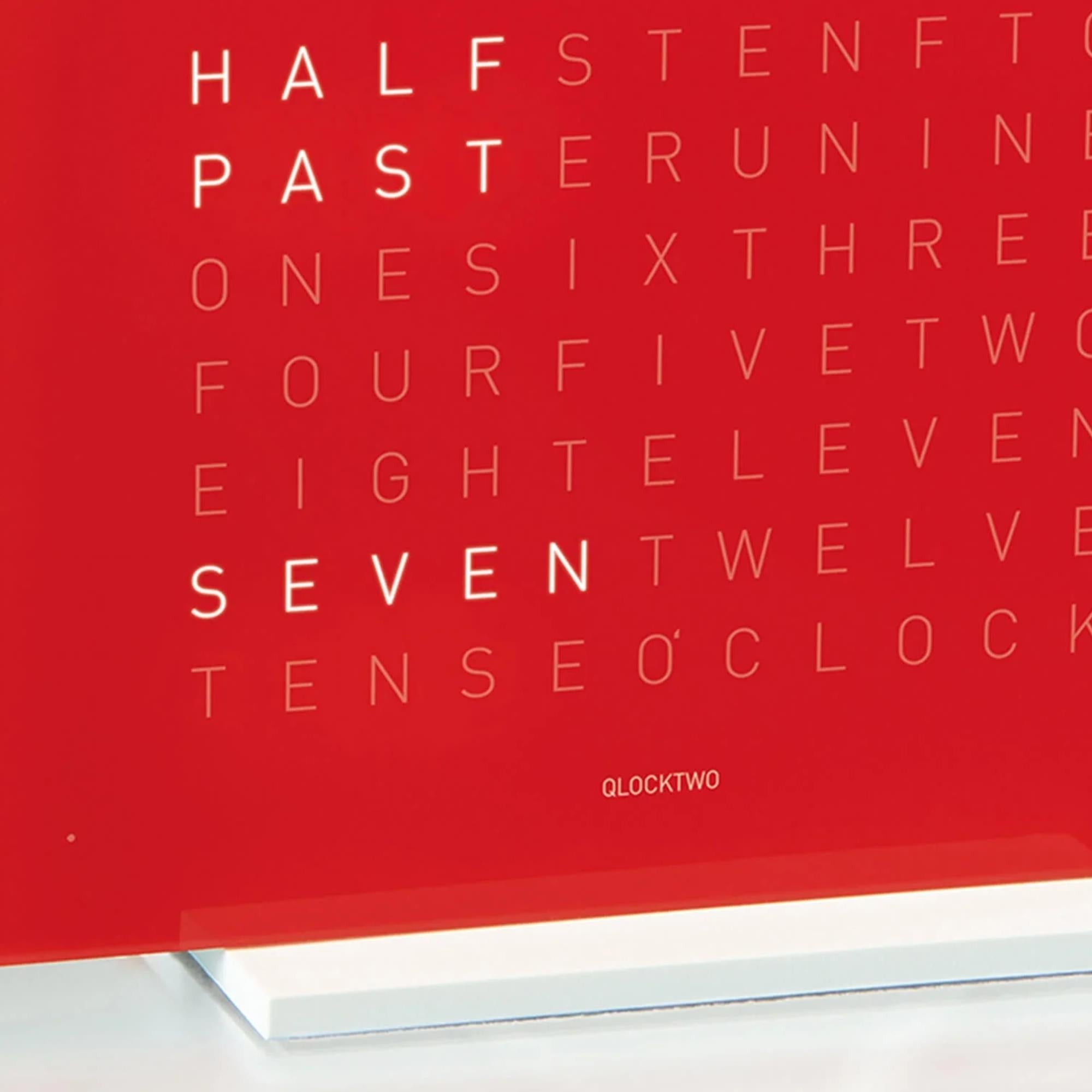 QLOCKTWO Earth 13.5 Pure Edition Cherry Cake English Table Clock T4PENCC-UK