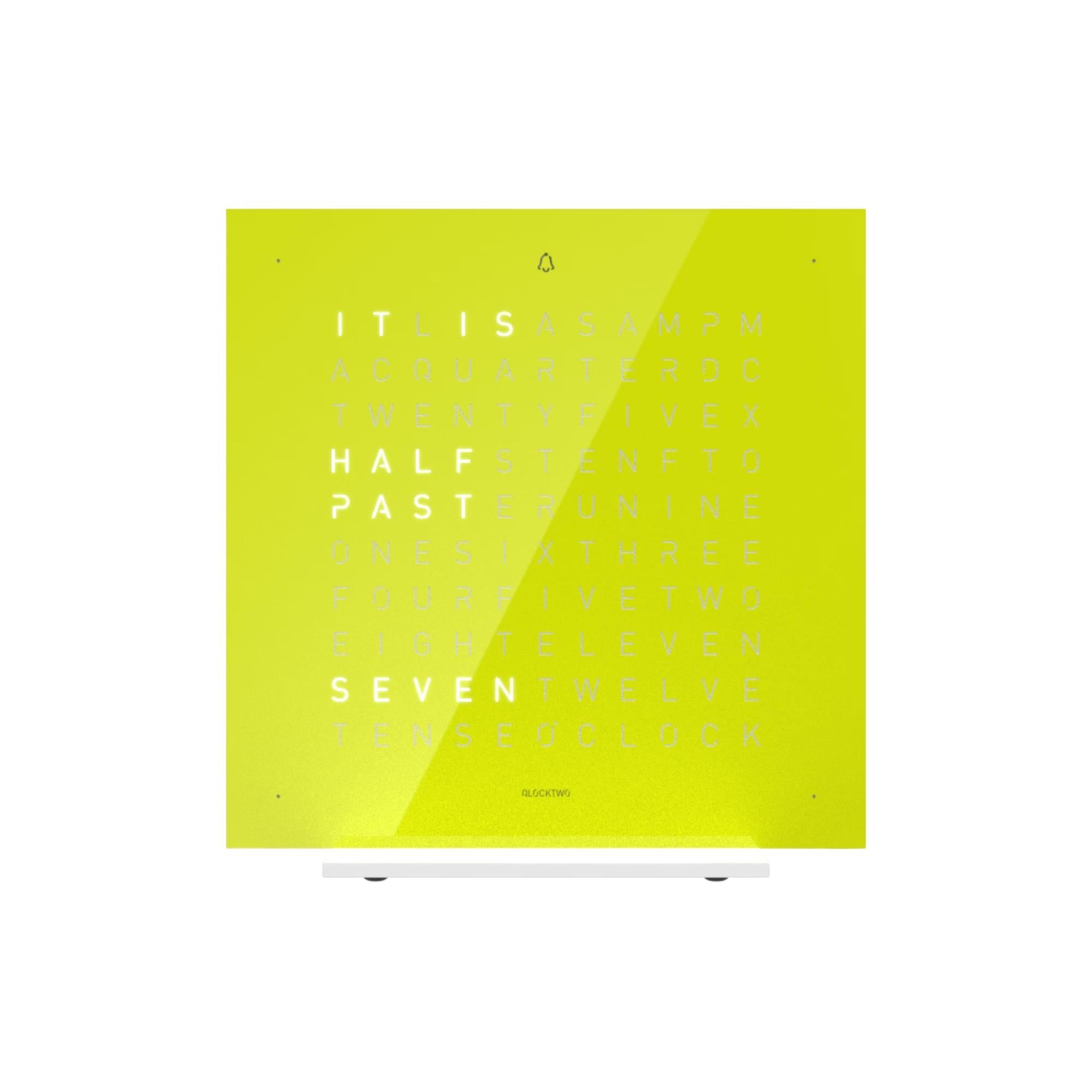 QLOCKTWO Earth 13.5 Pure Edition Lime Juice English Table Clock T4PENLJ-UK