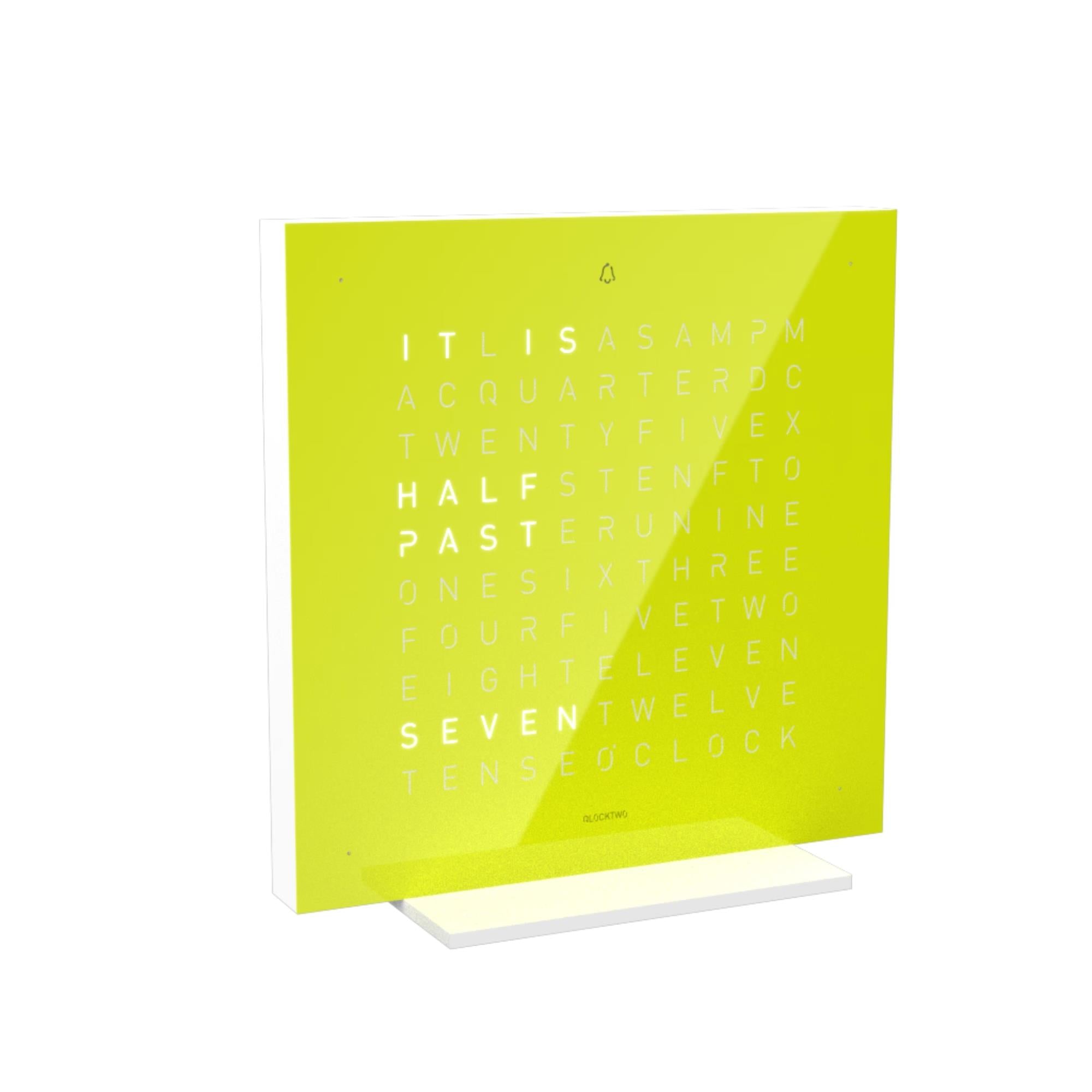 QLOCKTWO Earth 13.5 Pure Edition Lime Juice English Table Clock T4PENLJ-UK