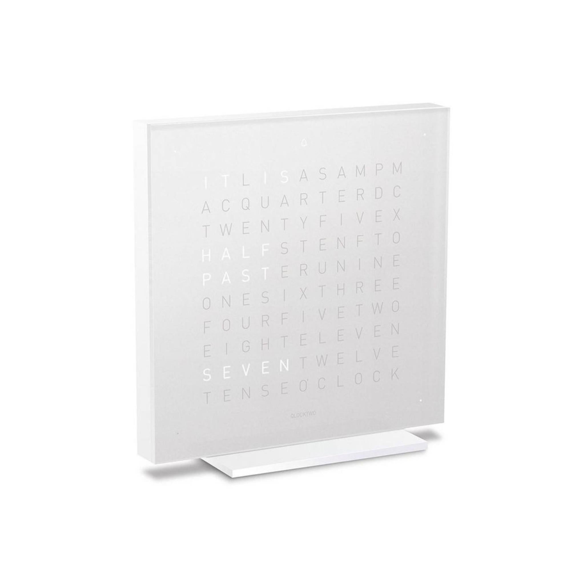 QLOCKTWO Earth 13.5 Pure Edition Vanilla Sugar English Table Clock T4PENVS-UK