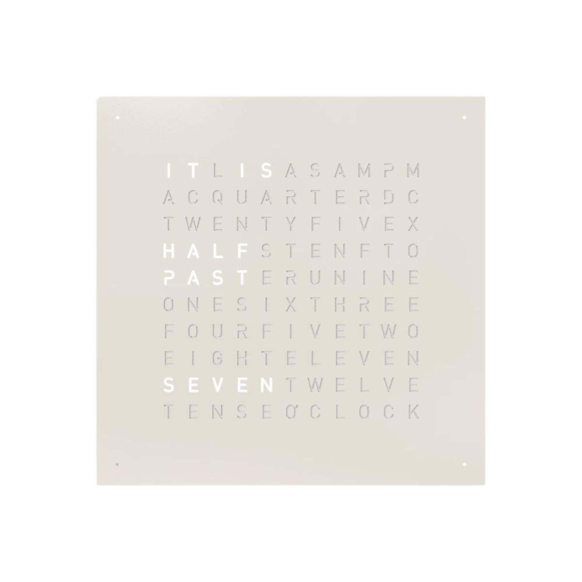 QLOCKTWO Earth 45 Steel Series White Pepper English Wall Clock QT4ENWHPC-UK