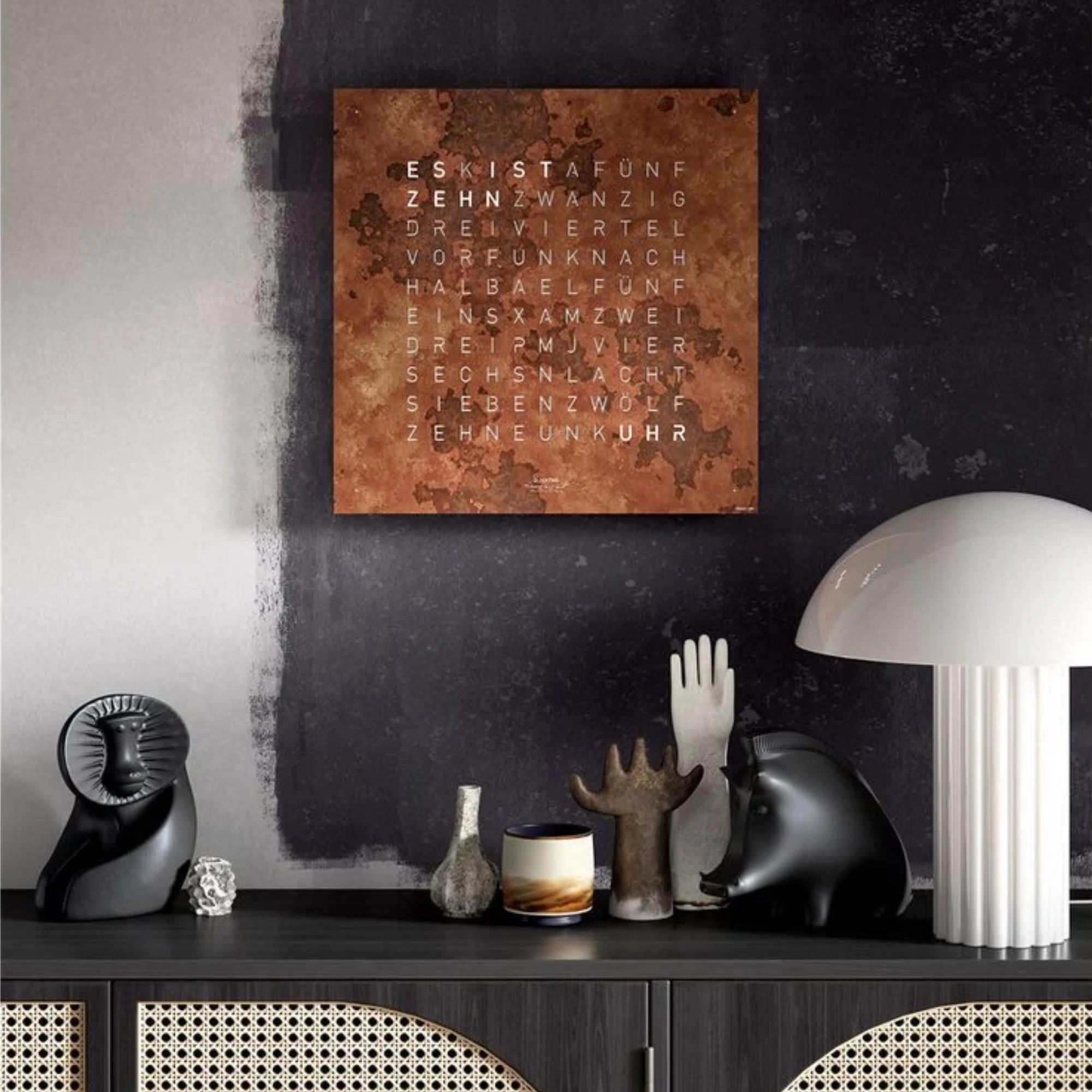 QLOCKTWO Earth 45 Creators Edition Gold English Wall Clock QT4ENGD-UK