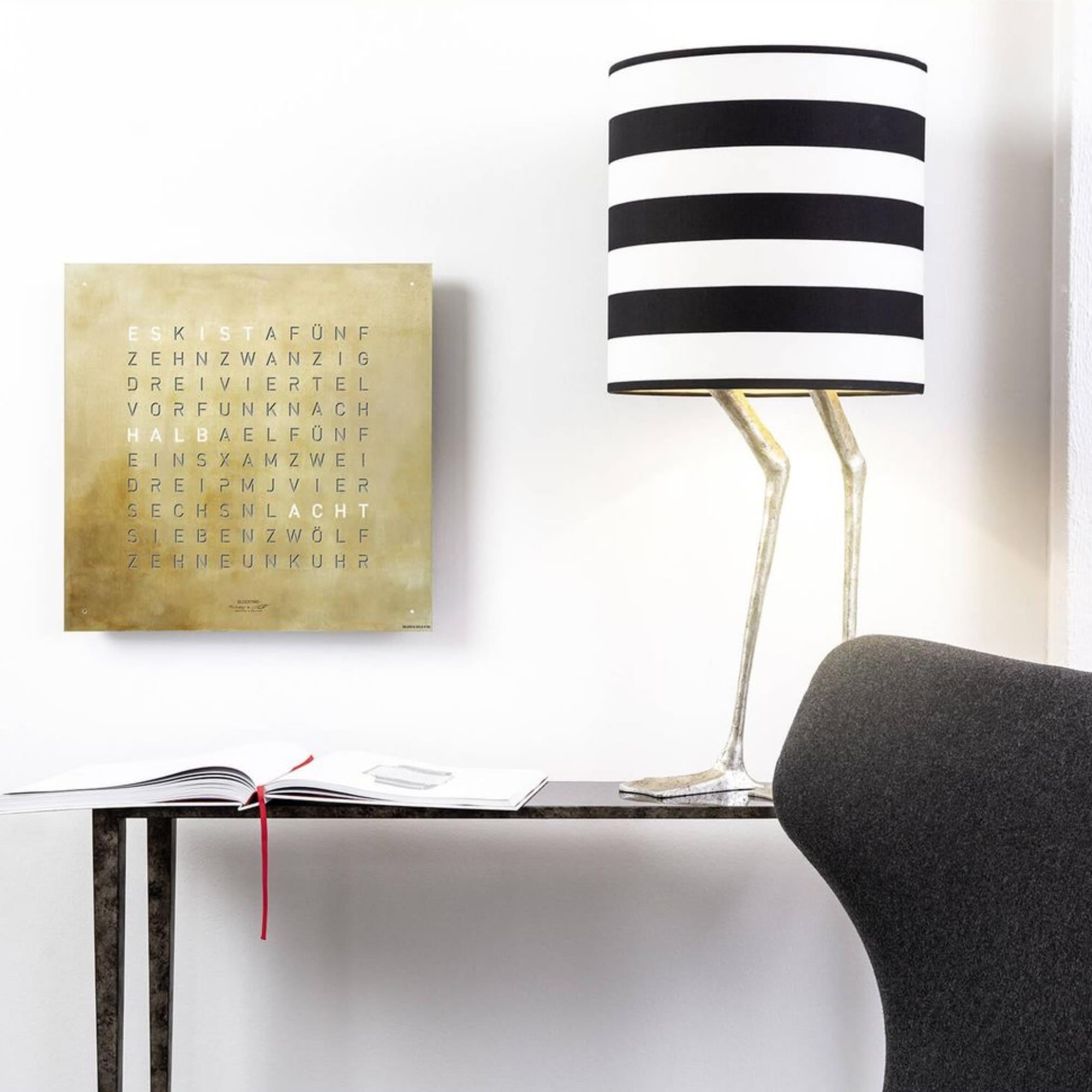 QLOCKTWO Earth 45 Creators Edition Silver & Gold English Wall Clock QT4ENSG-UK