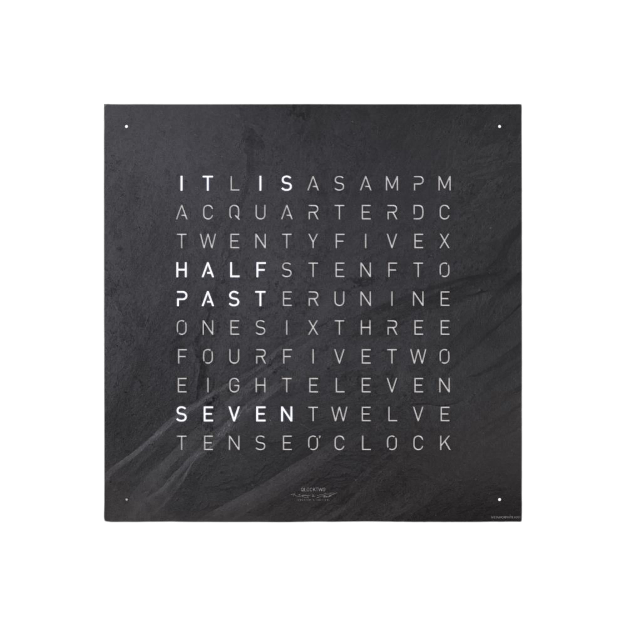 QLOCKTWO Earth 45 Creators Edition Metamorphite English Wall Clock QT4ENMM-UK