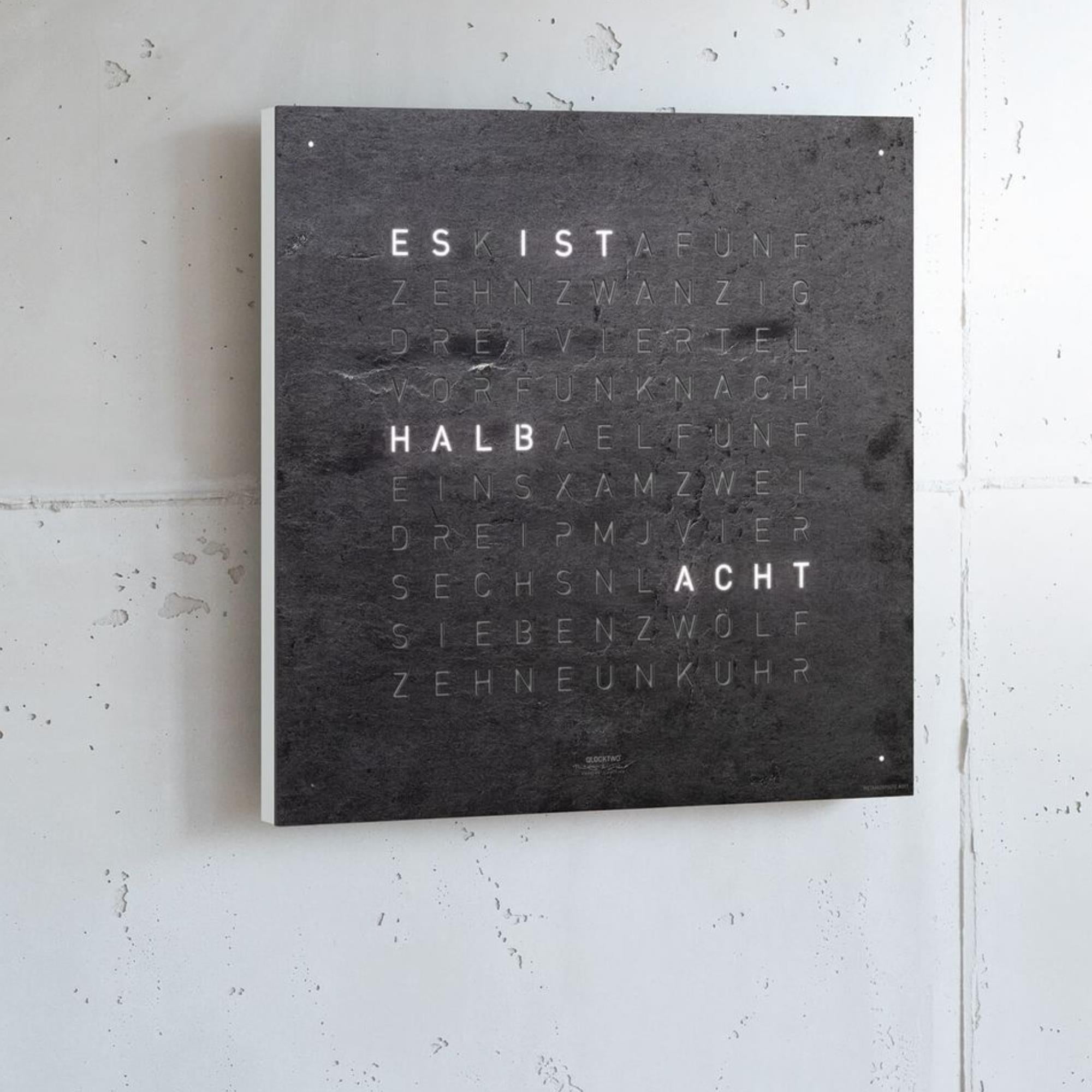 QLOCKTWO Earth 45 Creators Edition Metamorphite English Wall Clock QT4ENMM-UK