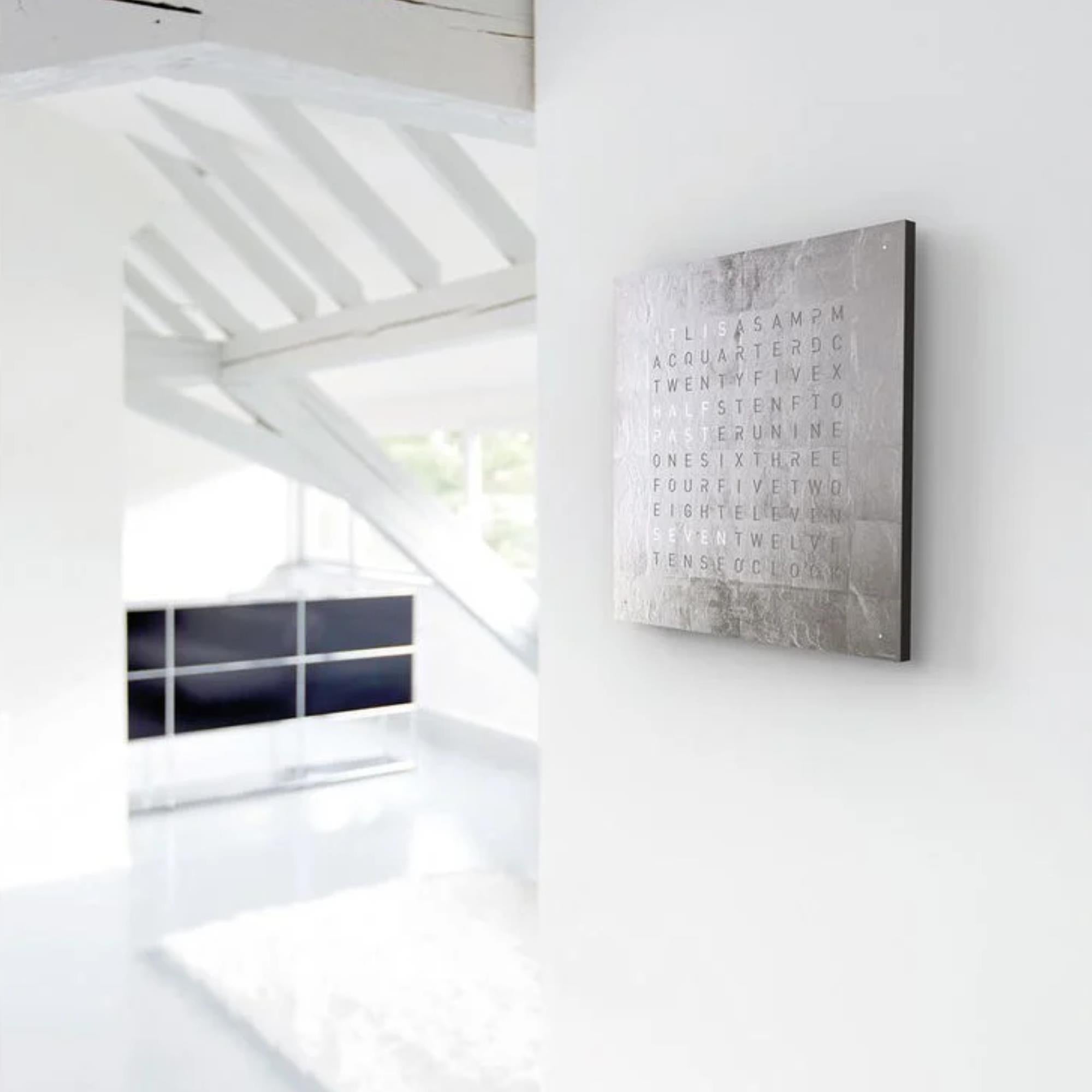 QLOCKTWO Earth 45 Creators Edition Platinum English Wall Clock QT4ENPL-UK