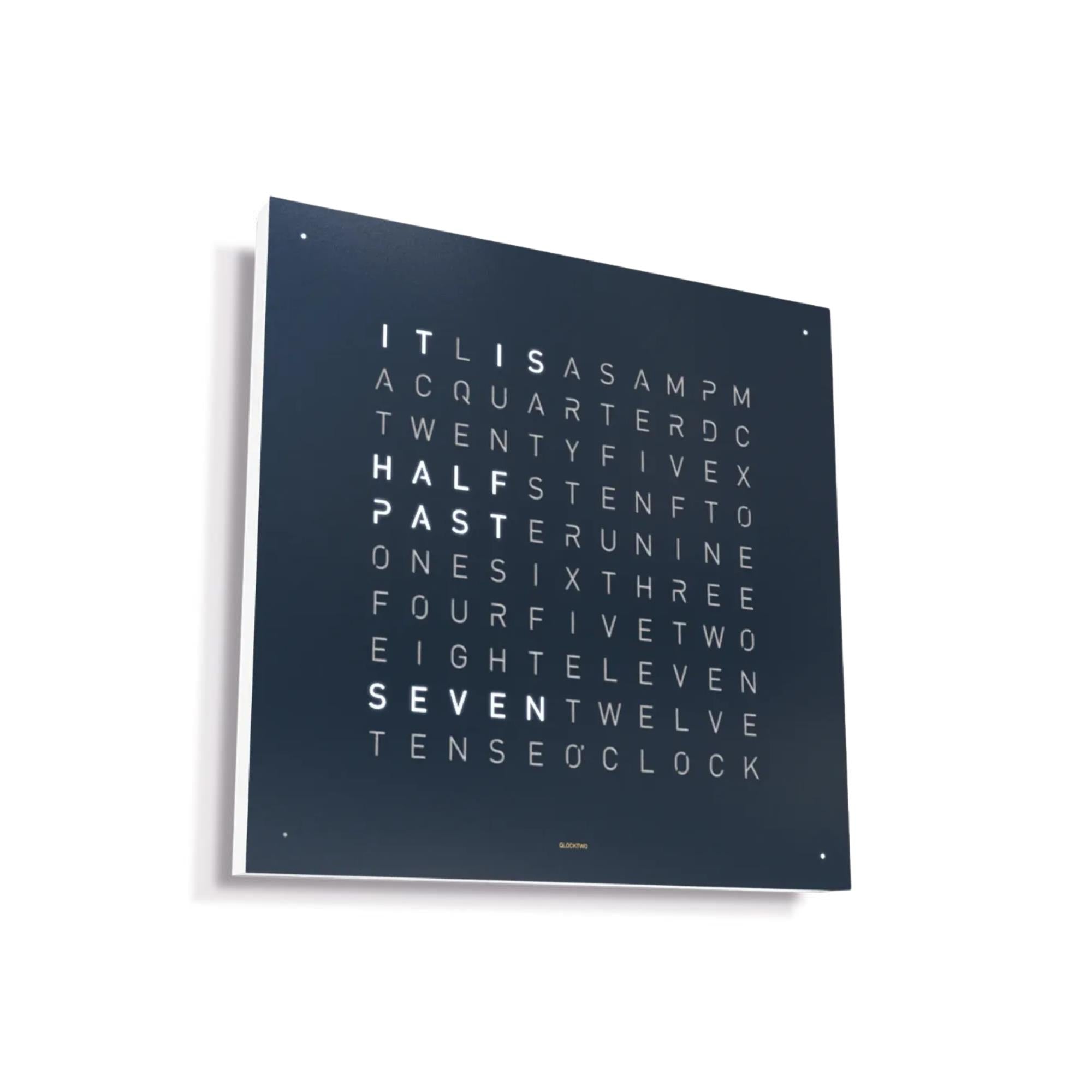 QLOCKTWO Earth 45 Universe Edition Midnight English Wall Table Clock QT4ENMNPC-UK