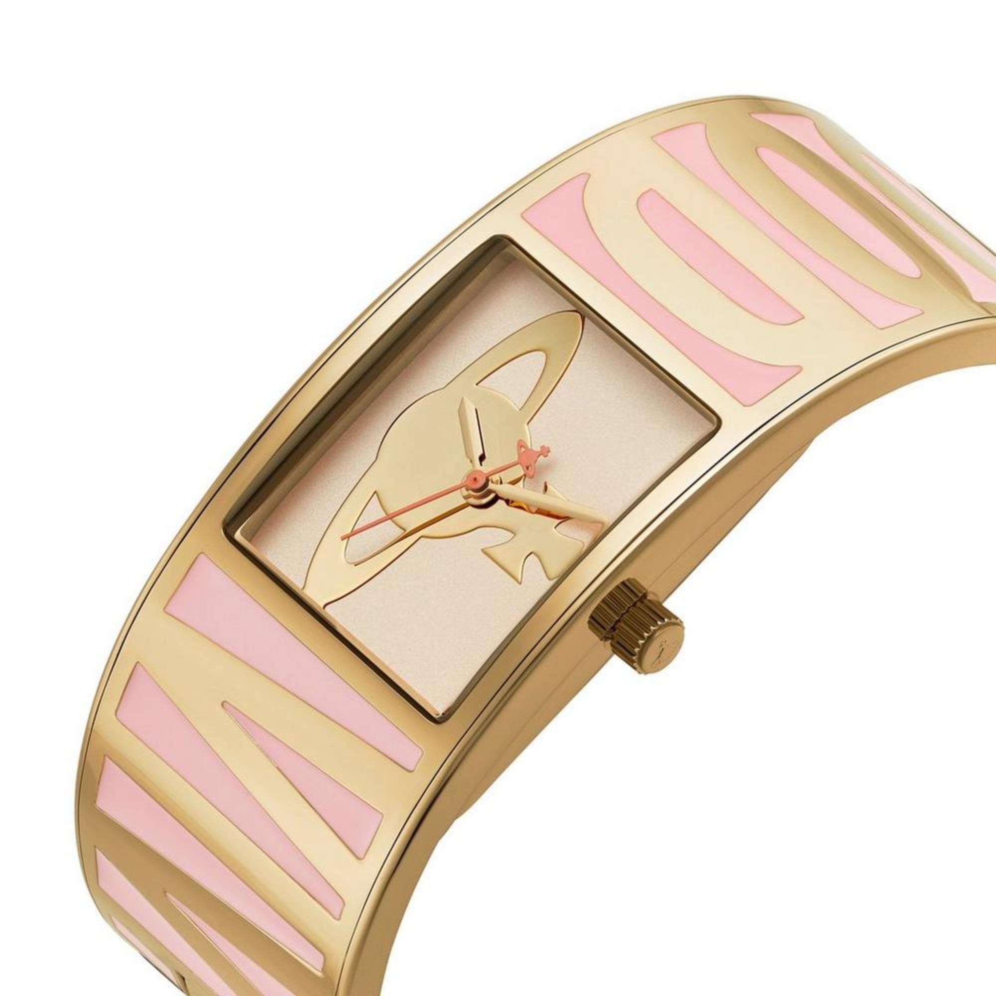 Vivienne Westwood Belvoir 25mm Gold Tone Dial Steel Ladies Quartz Watch VV325LPKGD