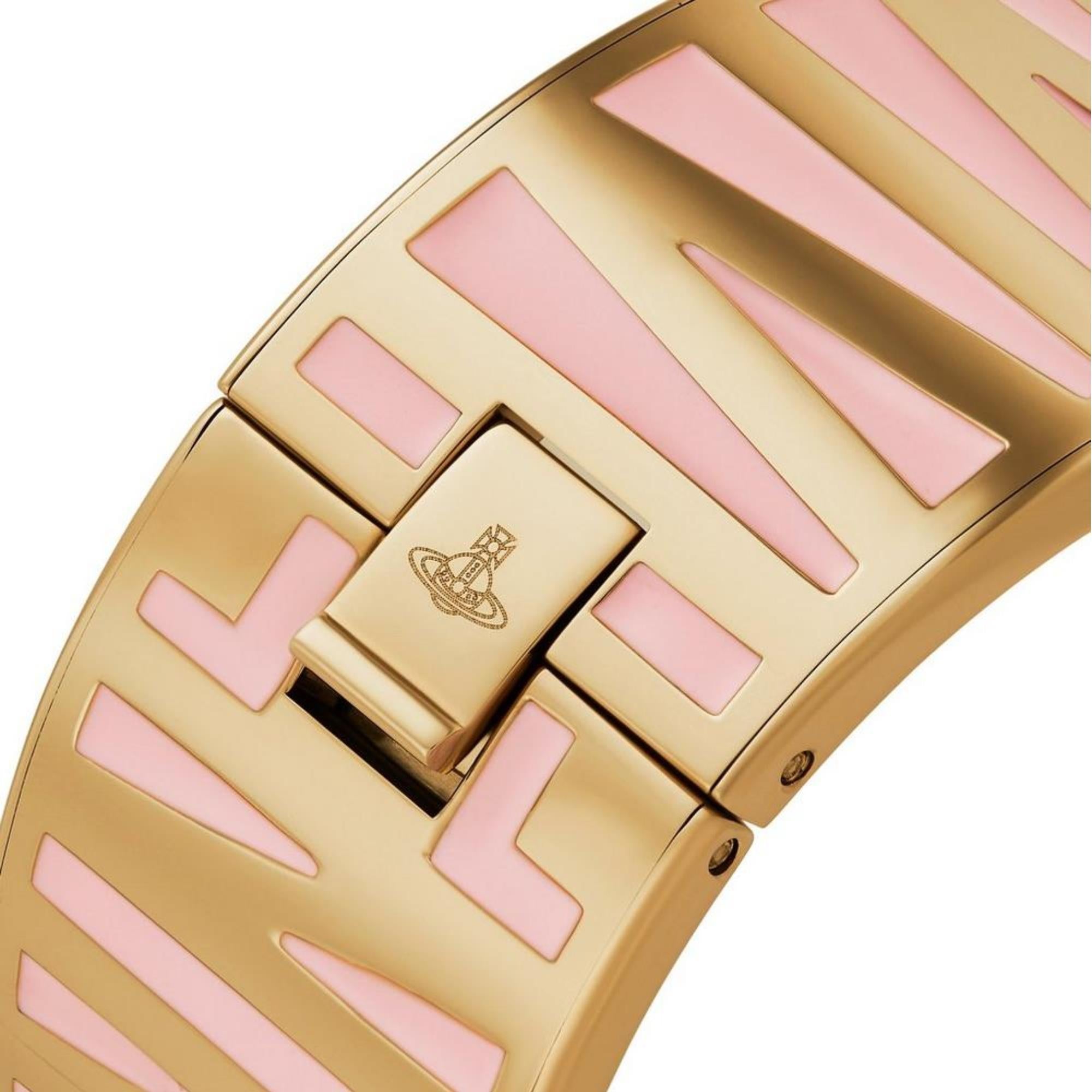Vivienne Westwood Belvoir 25mm Gold Tone Dial Steel Ladies Quartz Watch VV325LPKGD