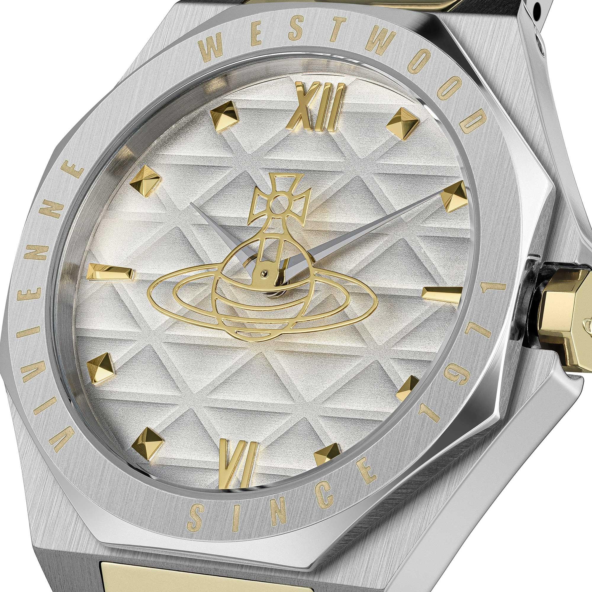 Vivienne Westwood Aldgate 35mm Silver Dial Steel Ladies Quartz Watch VV344SWSG