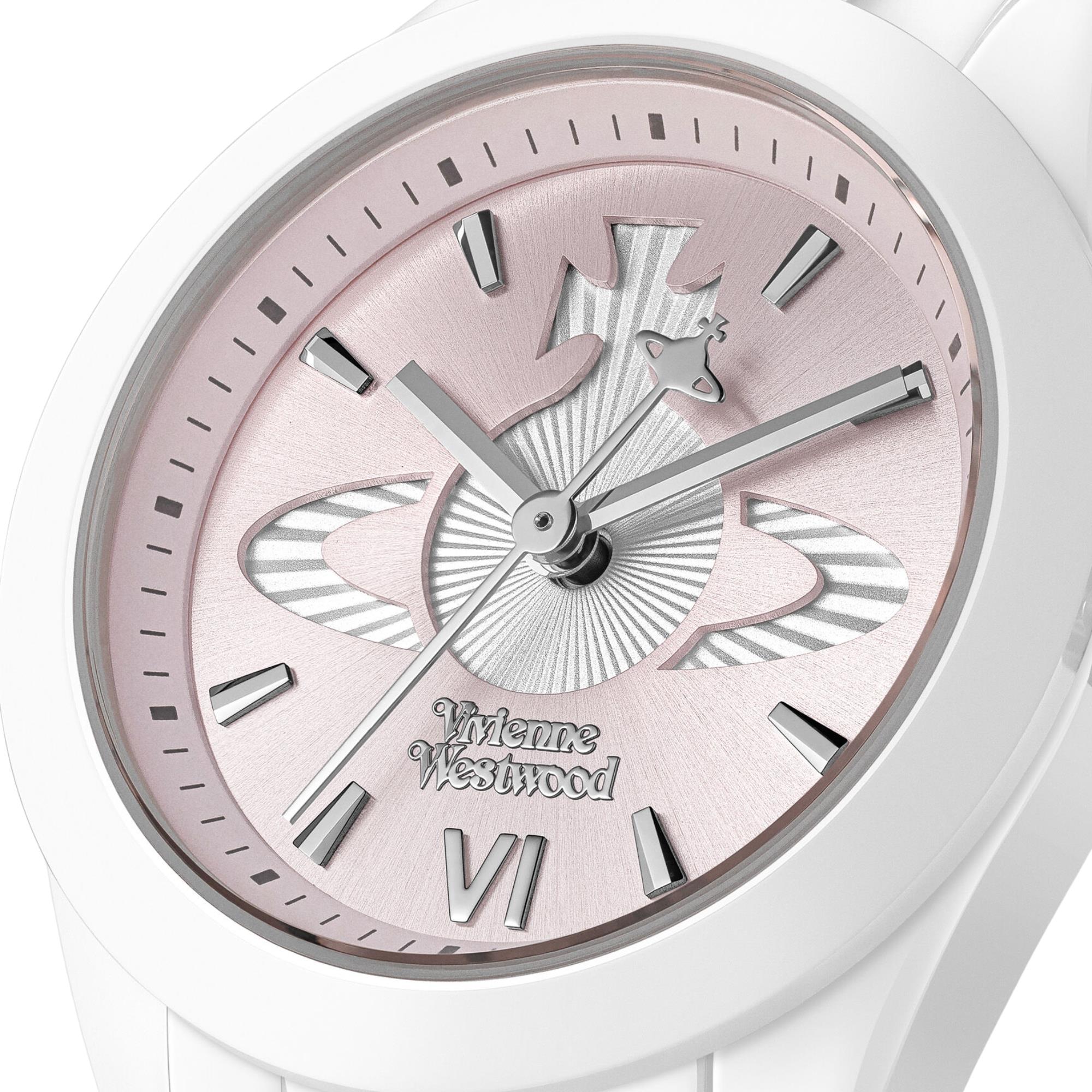 Vivienne Westwood Fenchurch Ceramica 29mm Pink Dial Steel Ladies Quart