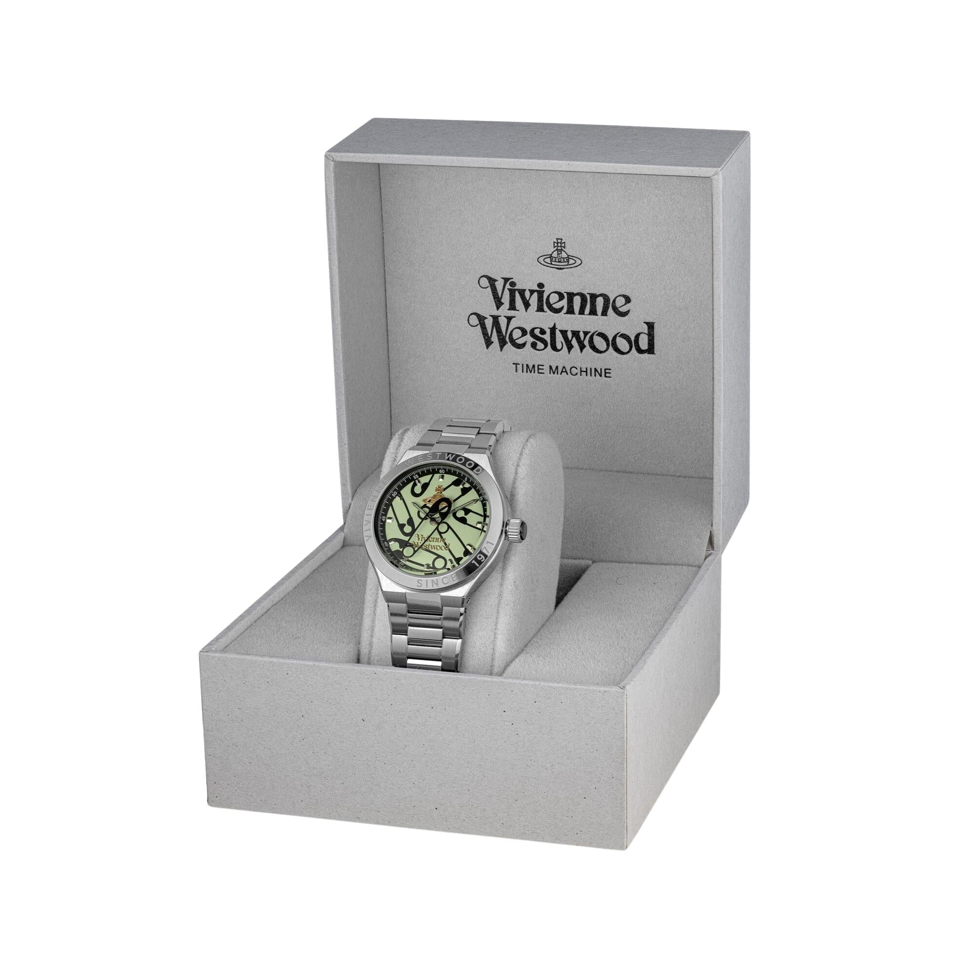 Vivienne Westwood Berwick 37mm Green Dial Steel Quartz Watch VV345LUMS