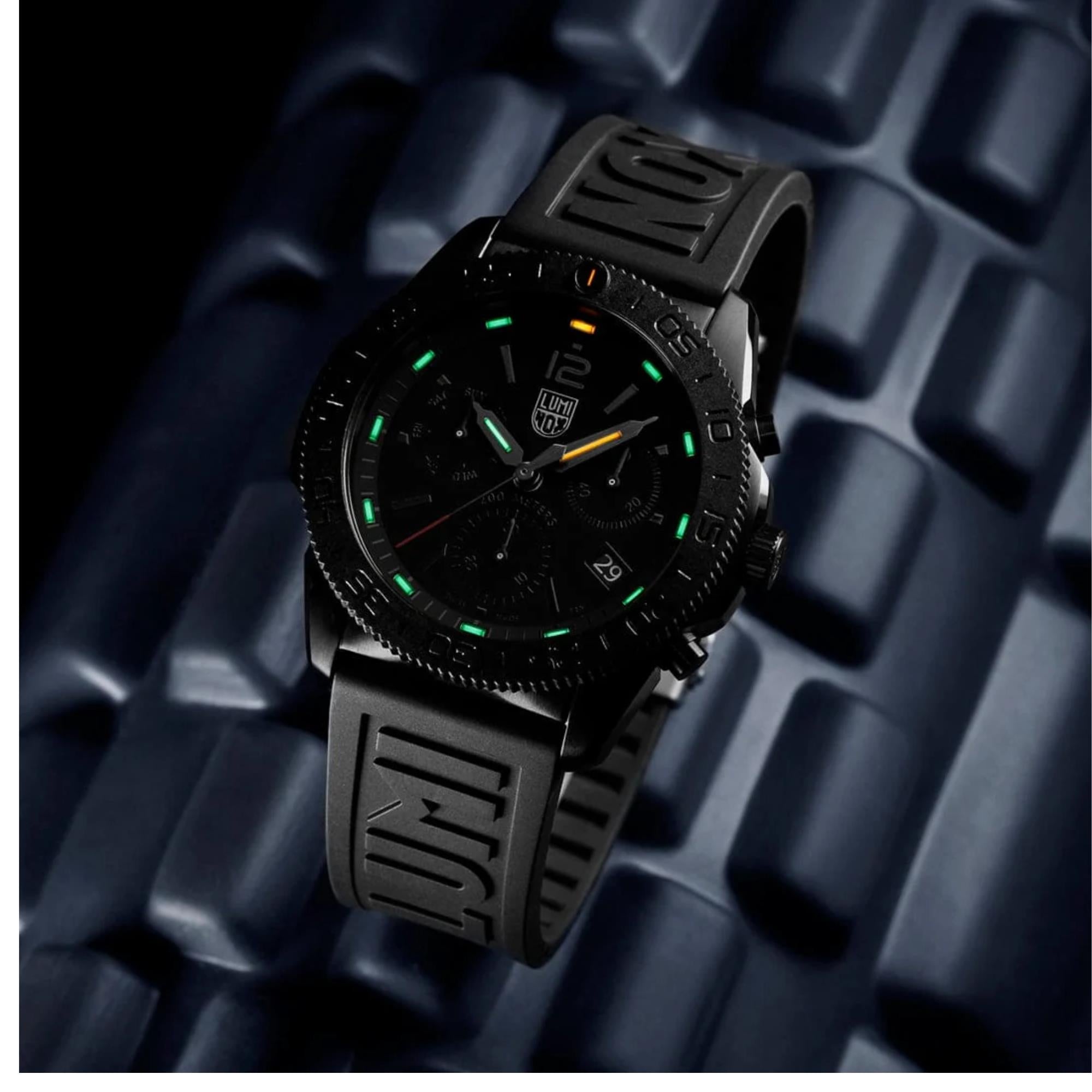 Luminox Pacific Diver 44mm Chronograph Black Dial Rubber Mens Quartz Watch XS.3141.BO.1