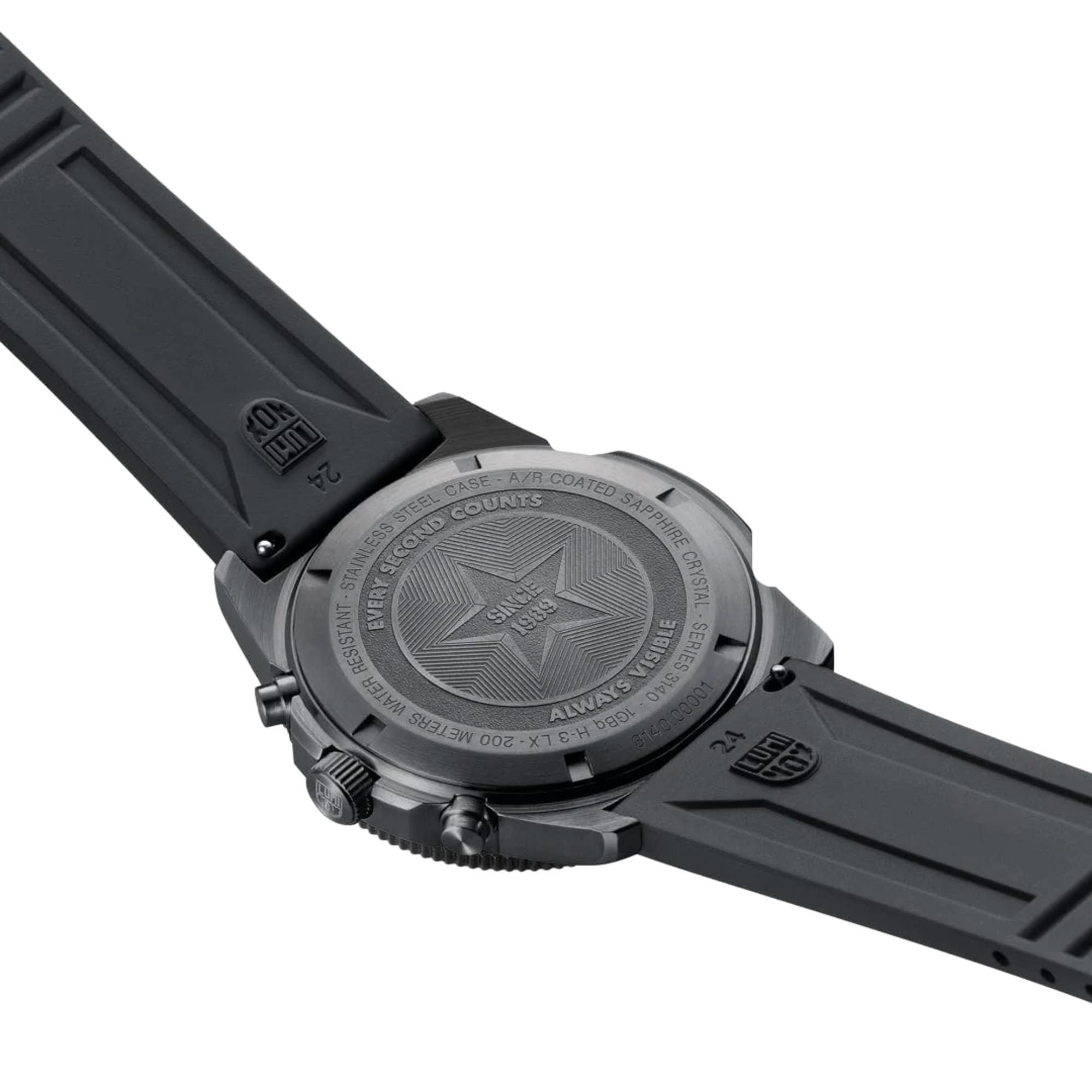 Luminox Pacific Diver 44mm Chronograph Black Dial Rubber Mens Quartz Watch XS.3141.BO.1