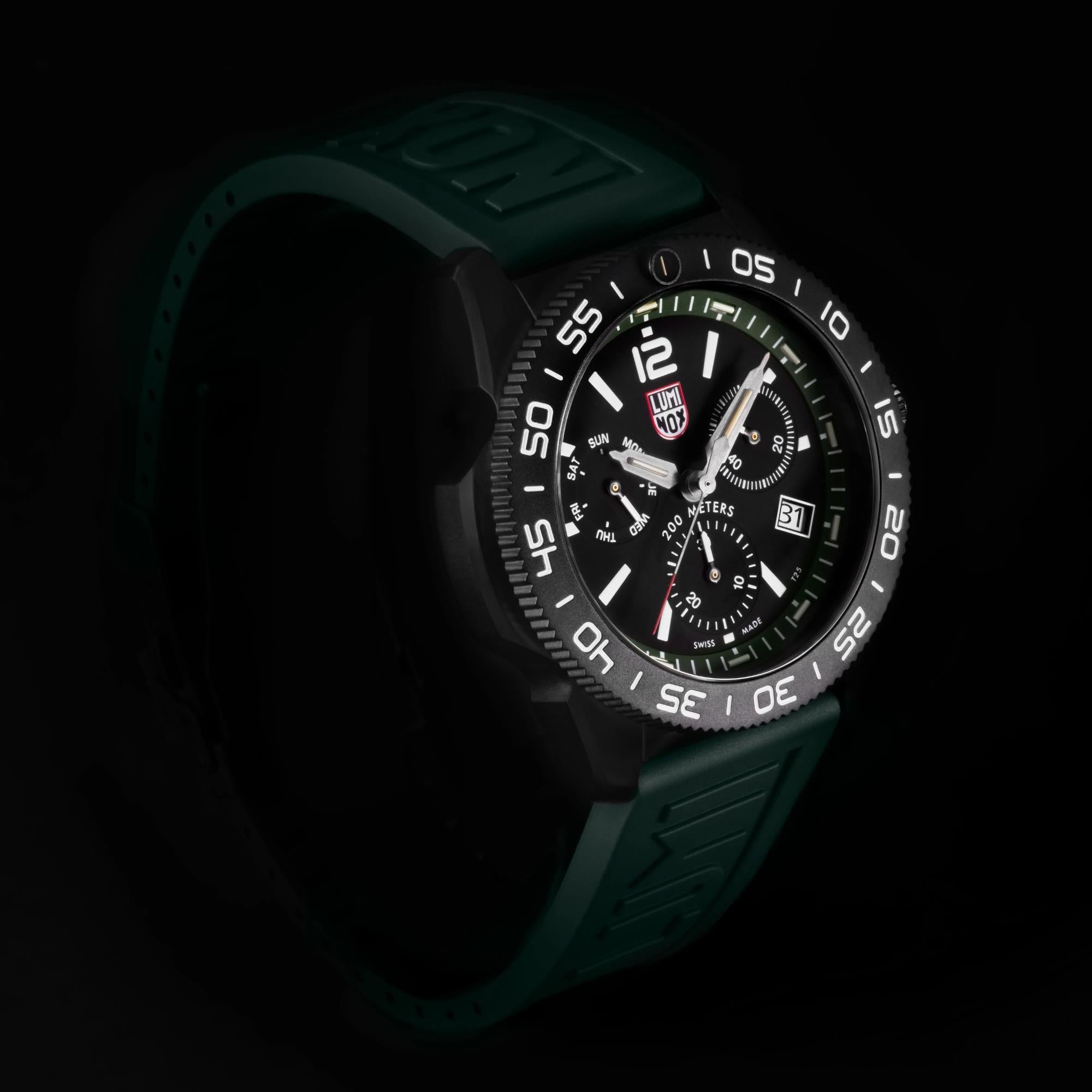 Luminox Pacific Diver 44mm Chronograph Black Dial Rubber Mens Quartz Watch XS.3147