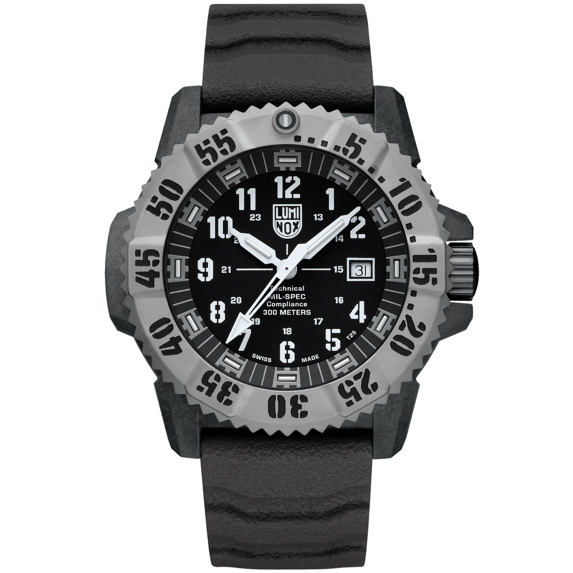 Luminox MIL-SPEC Inspired 46mm Titanium Black Dial Rubber Mens Quartz Watch XL.3351.2