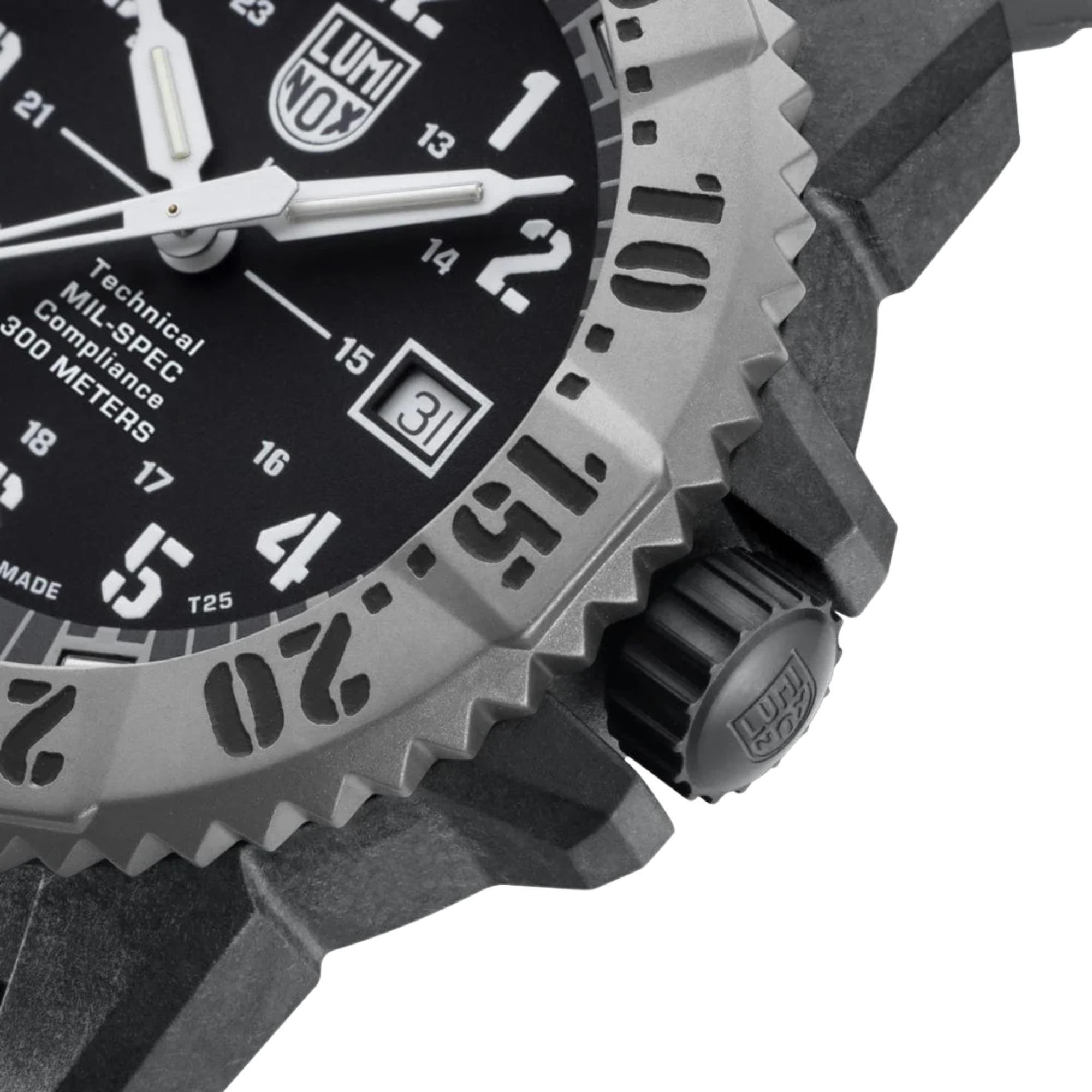 Luminox MIL-SPEC Inspired 46mm Titanium Black Dial Rubber Mens Quartz Watch XL.3351.2