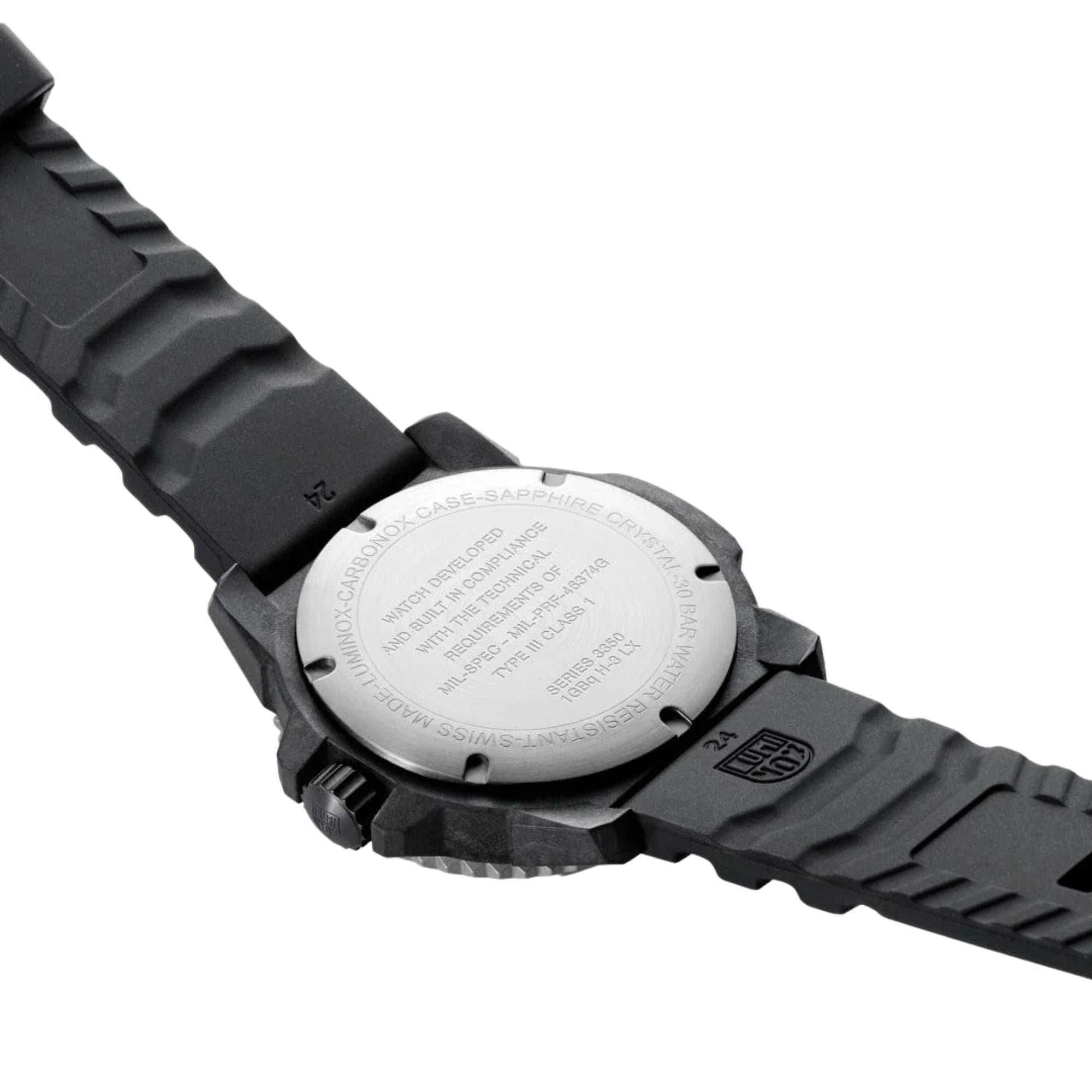Luminox MIL-SPEC Inspired 46mm Titanium Black Dial Rubber Mens Quartz Watch XL.3351.2