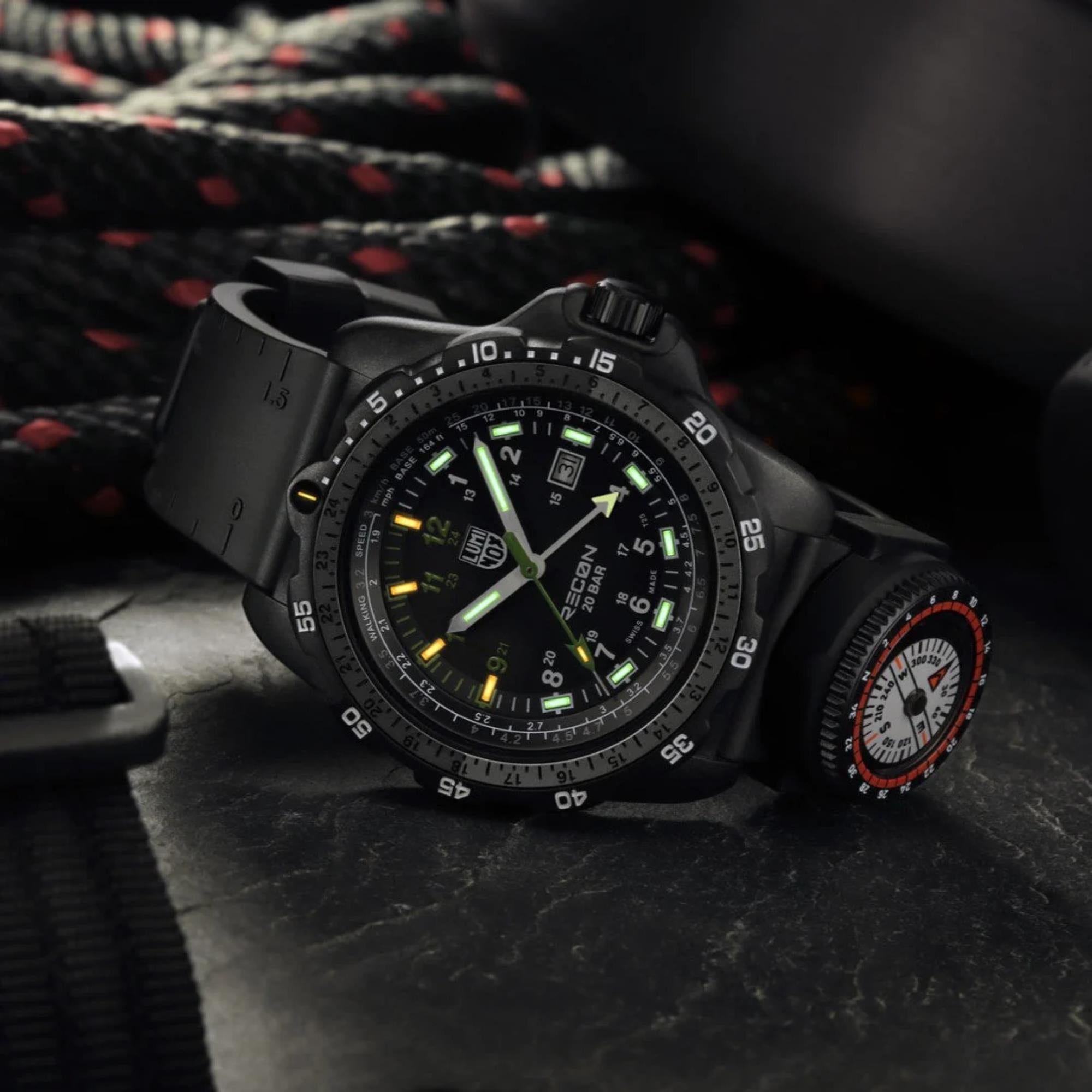 Luminox RECON Nav Spec 46mm Black Dial Rubber Mens Quartz Watch XL.8837.2
