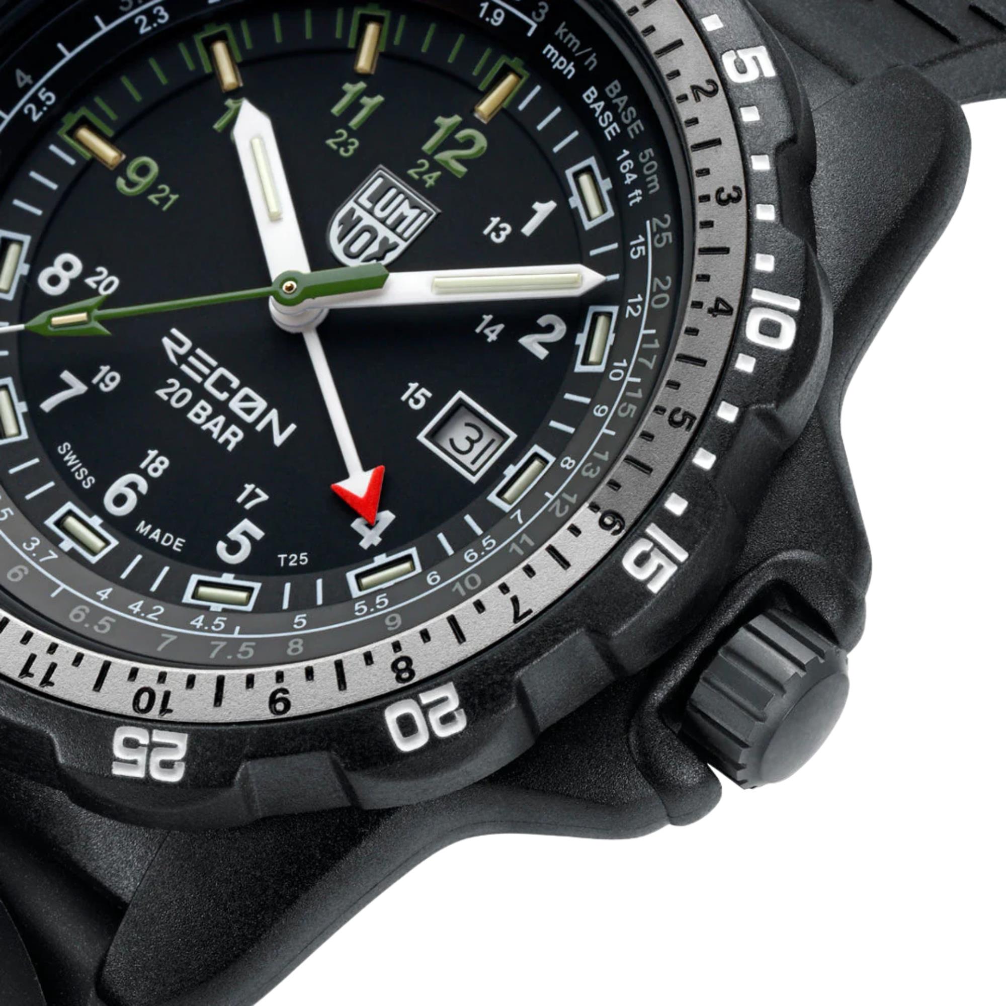 Luminox RECON Nav Spec 46mm Black Dial Rubber Mens Quartz Watch XL.8837.2