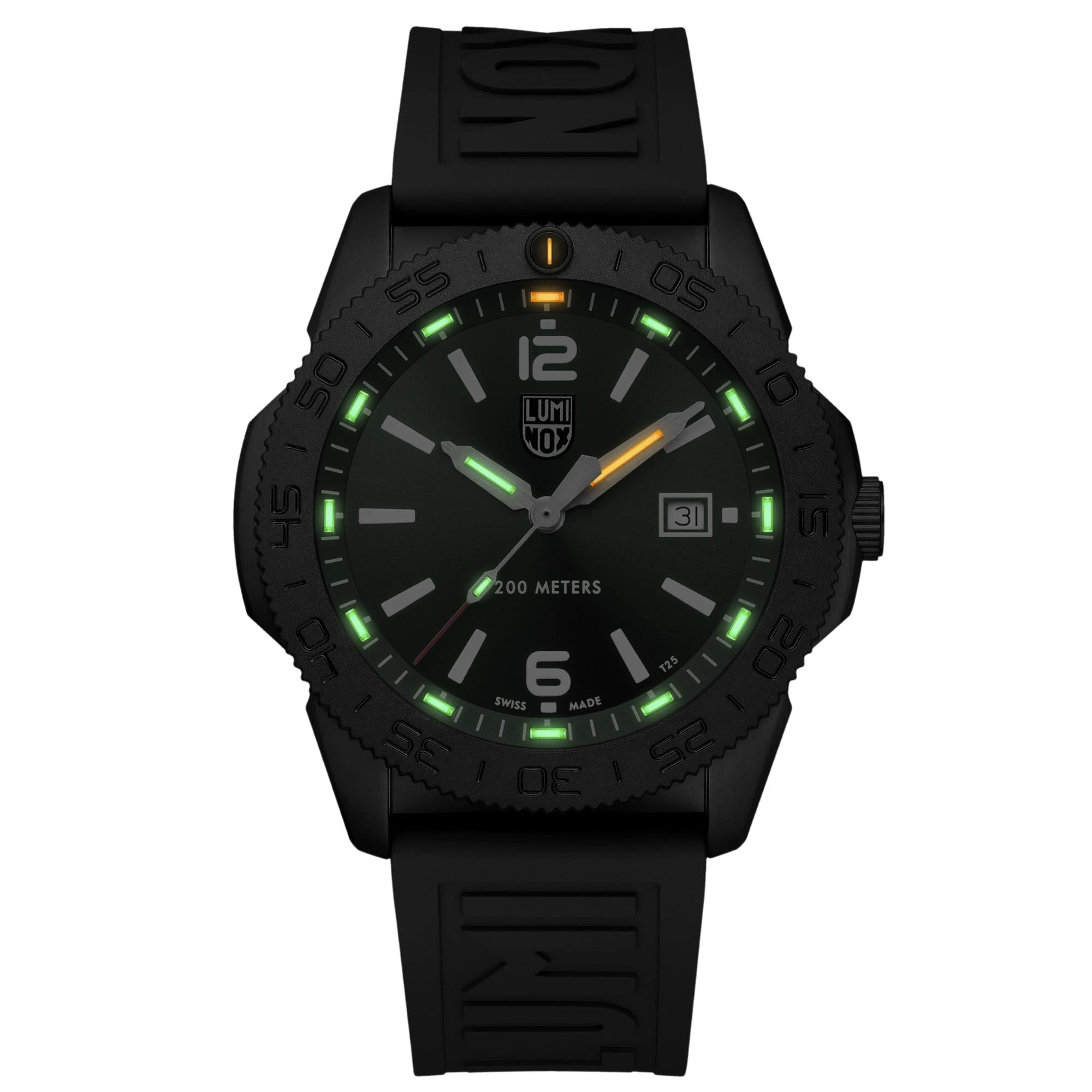 Luminox Pacific Diver 44mm Green Dial Rubber Mens Quartz Watch XS.3137.B