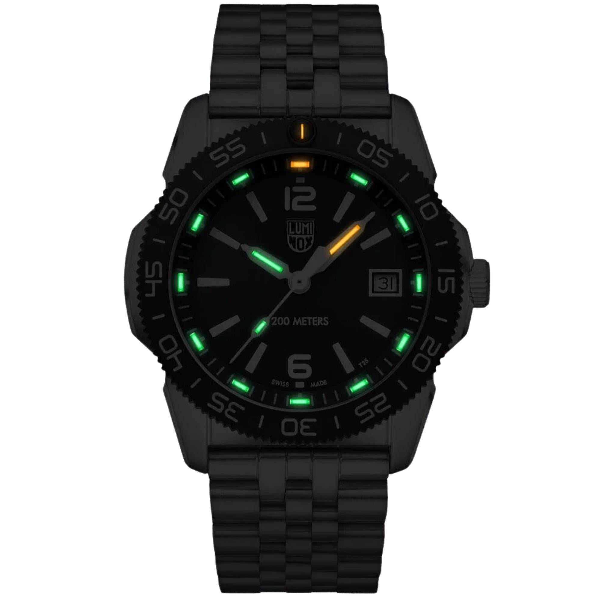 Luminox Pacific Diver Ripple 39mm Blue Dial Steel and Rubber Quartz Watch XS.3123M.SET.1