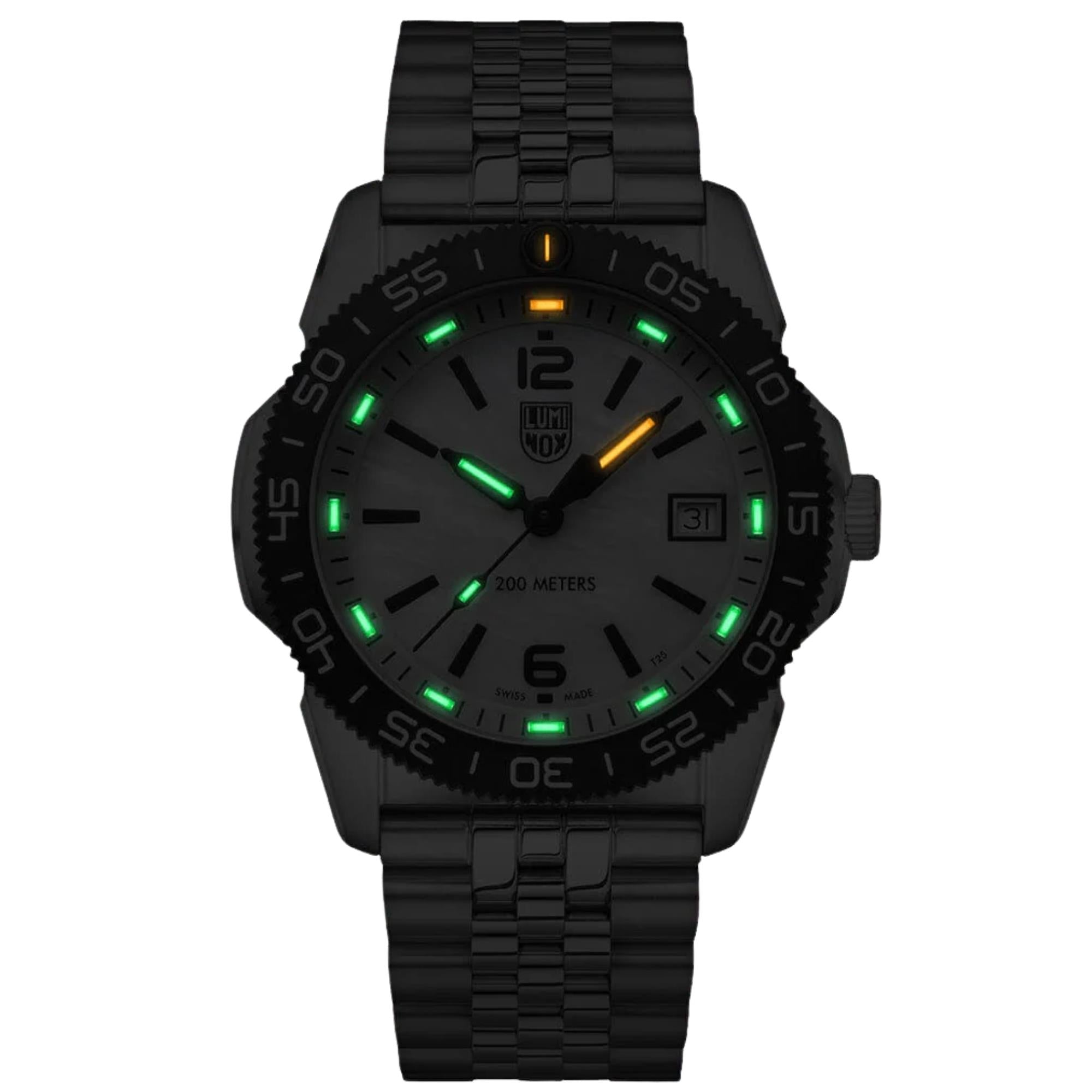 Luminox Pacific Diver Ripple 39mm Mother of Pearl Dial Steel Quartz Watch XS.3126M.1