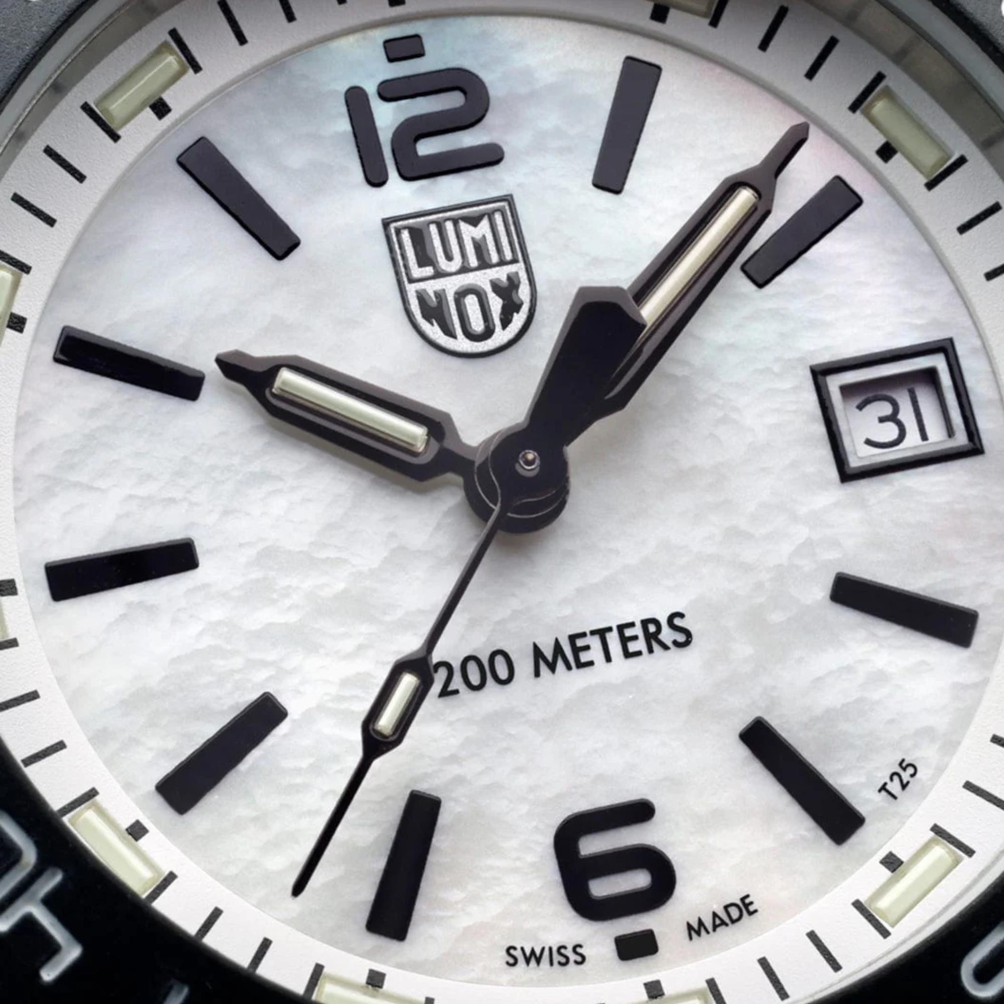 Luminox Pacific Diver Ripple 39mm Mother of Pearl Dial Steel Quartz Watch XS.3126M.1