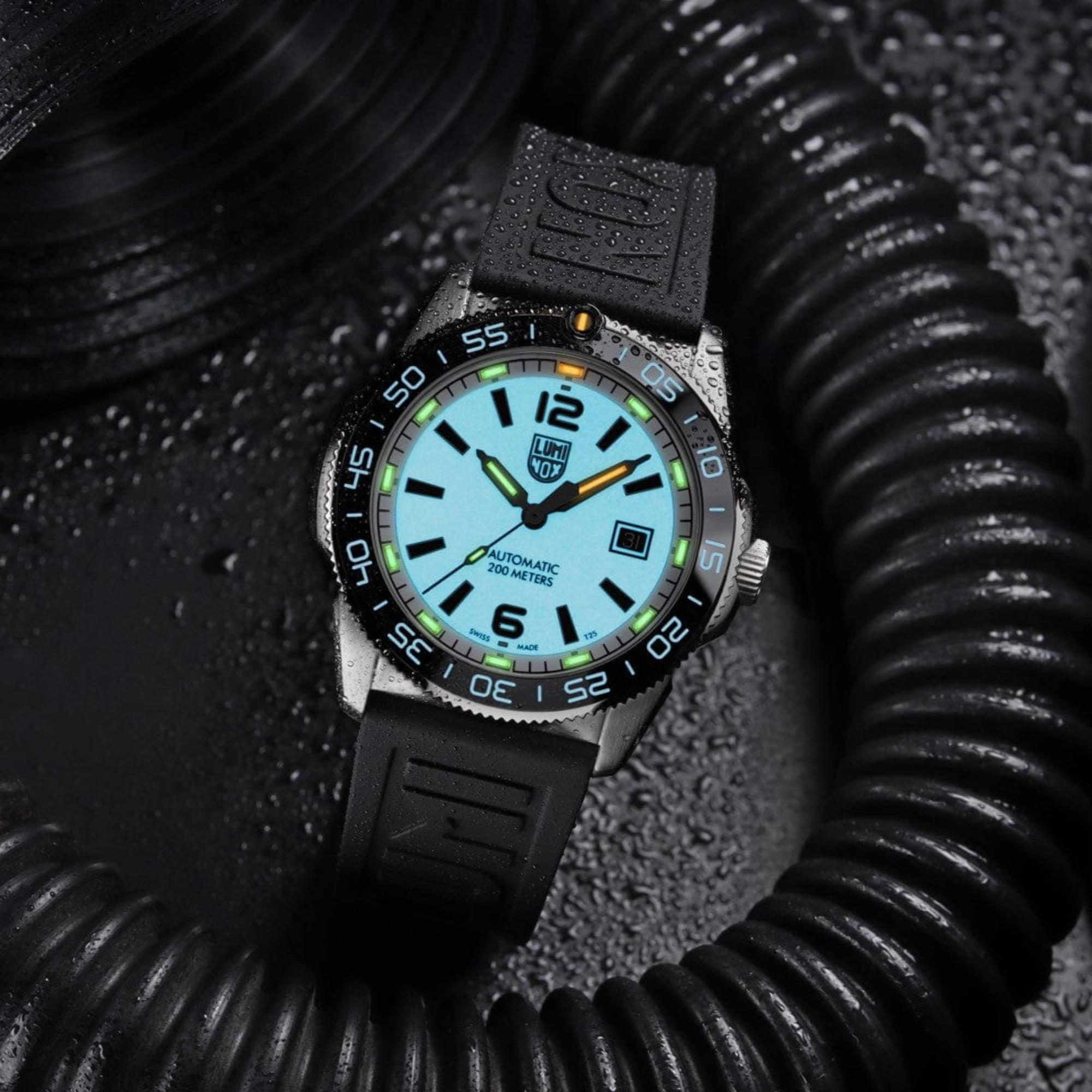 Luminox Pacific Diver 42mm Midnight Mariner White Dial Rubber Mens Automatic Watch XS.3101.H