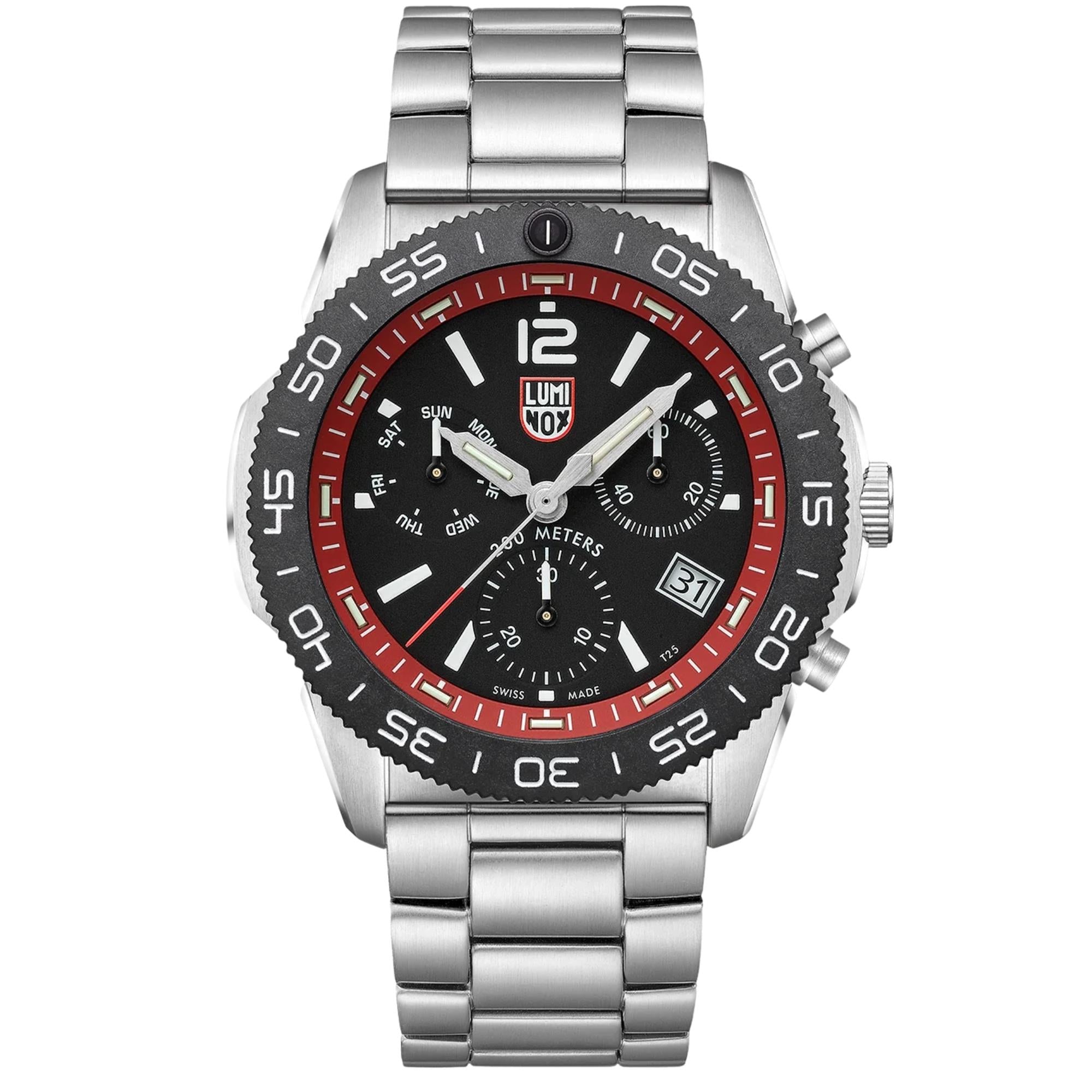 Luminox Pacific Diver Sea 44mm Chronograph Black Dial Steel Mens Quartz Watch XS.3155.M