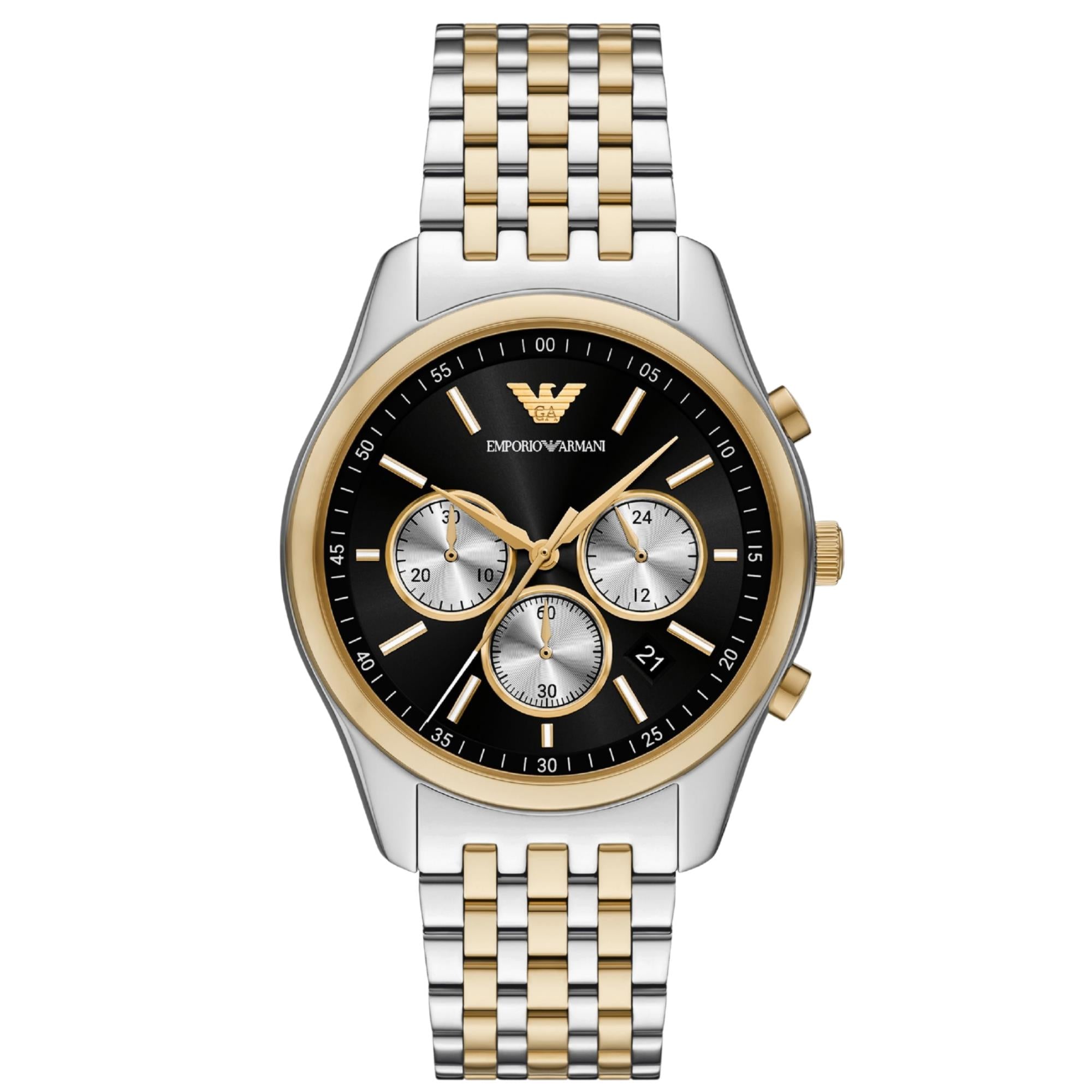 Emporio Armani 43mm Silver Skeleton Dial Steel Mens Watch AR60092
